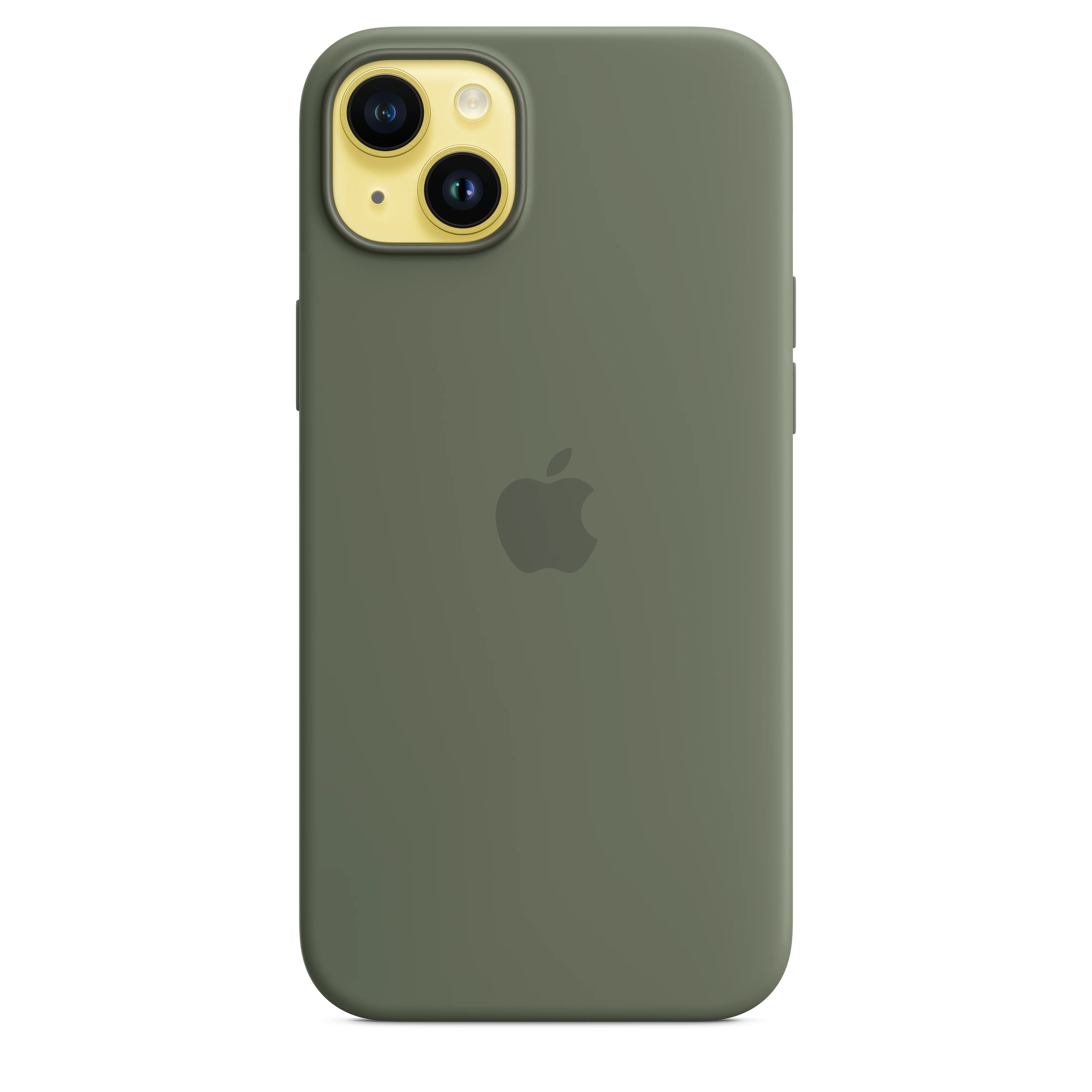 Funda para iPhone 14 Plus de silicona con MagSafe - Verde oliva - Image 3