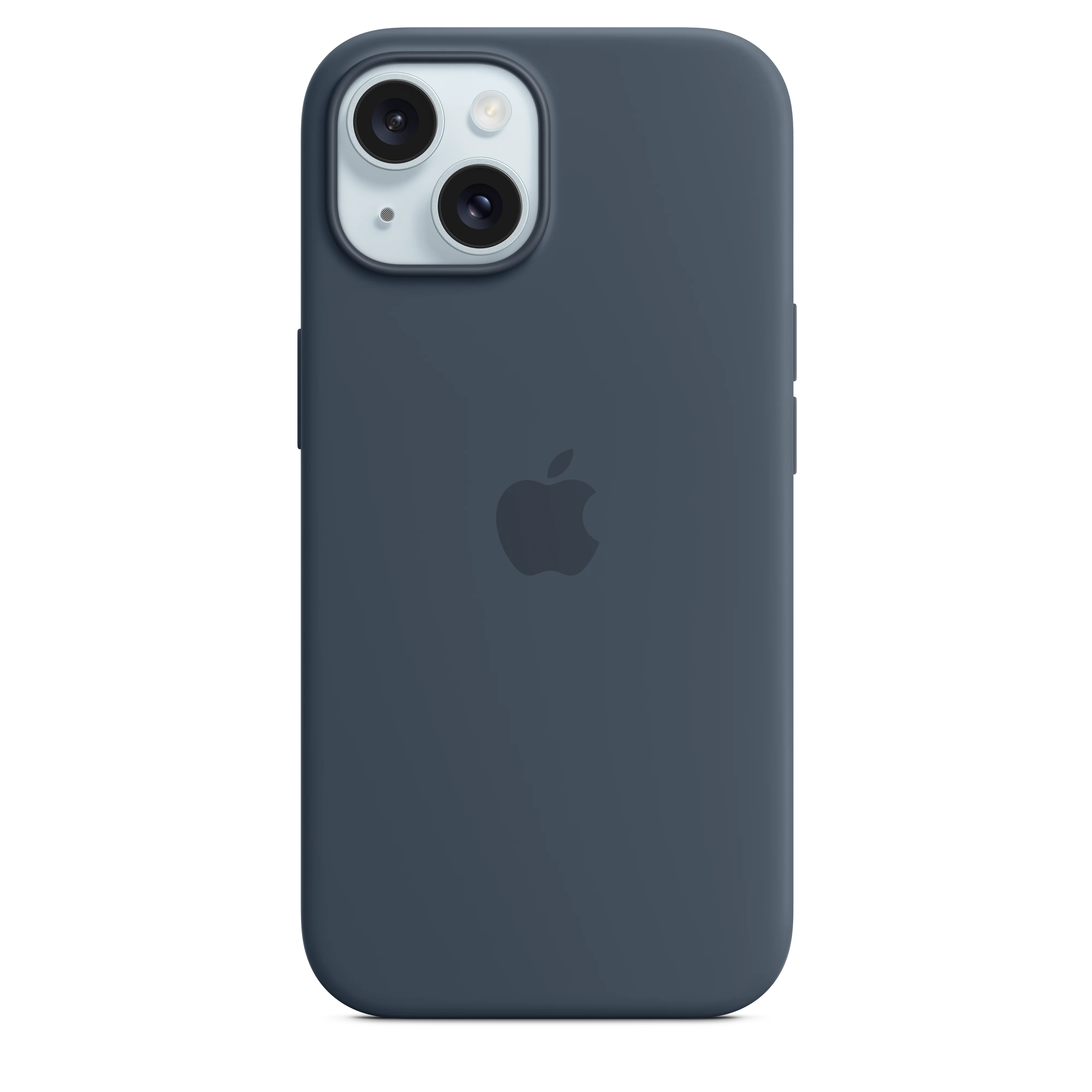 Funda para iPhone 15 de silicona con MagSafe - Azul tempestad