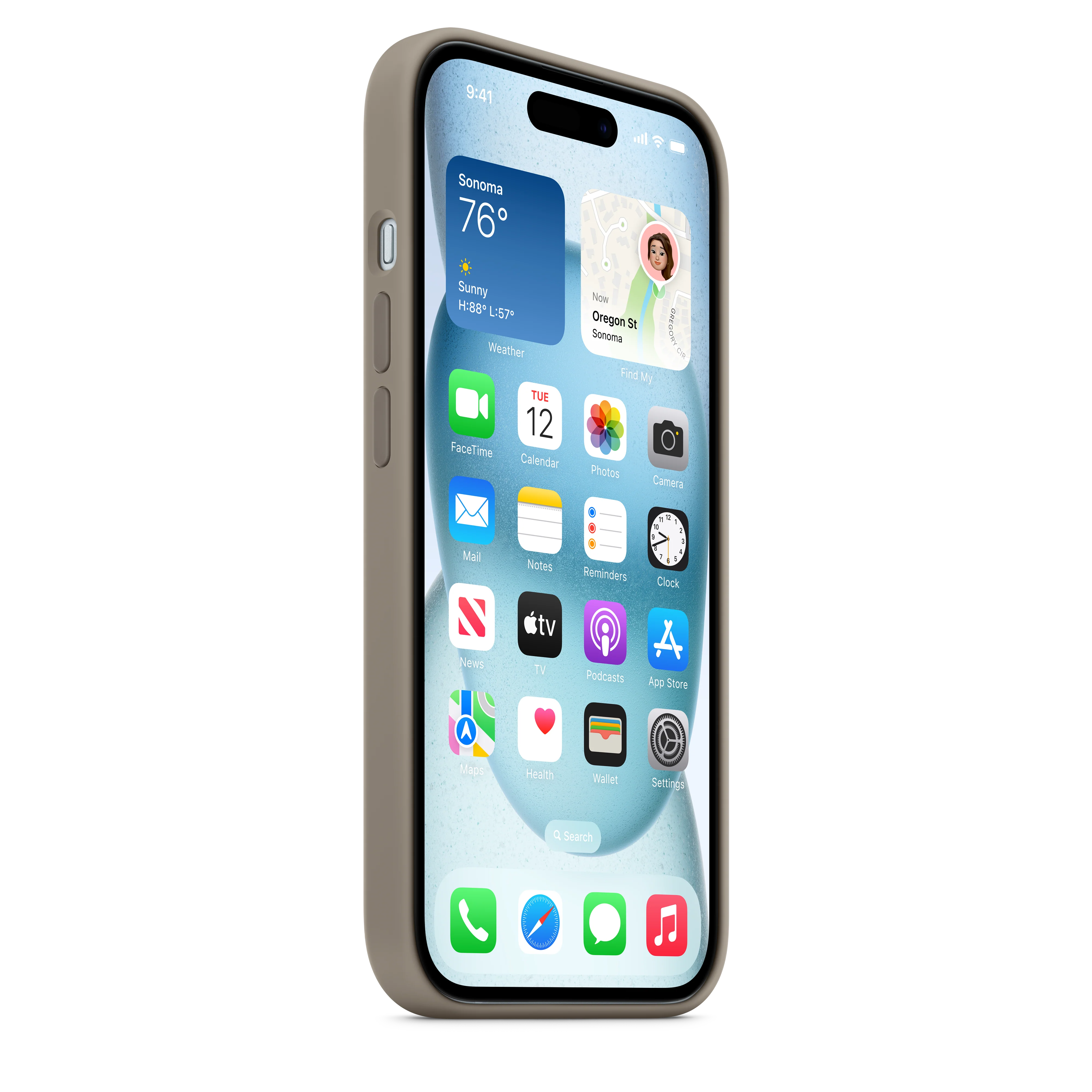 Funda para iPhone 15 de silicona con MagSafe - Arcilla - Image 7