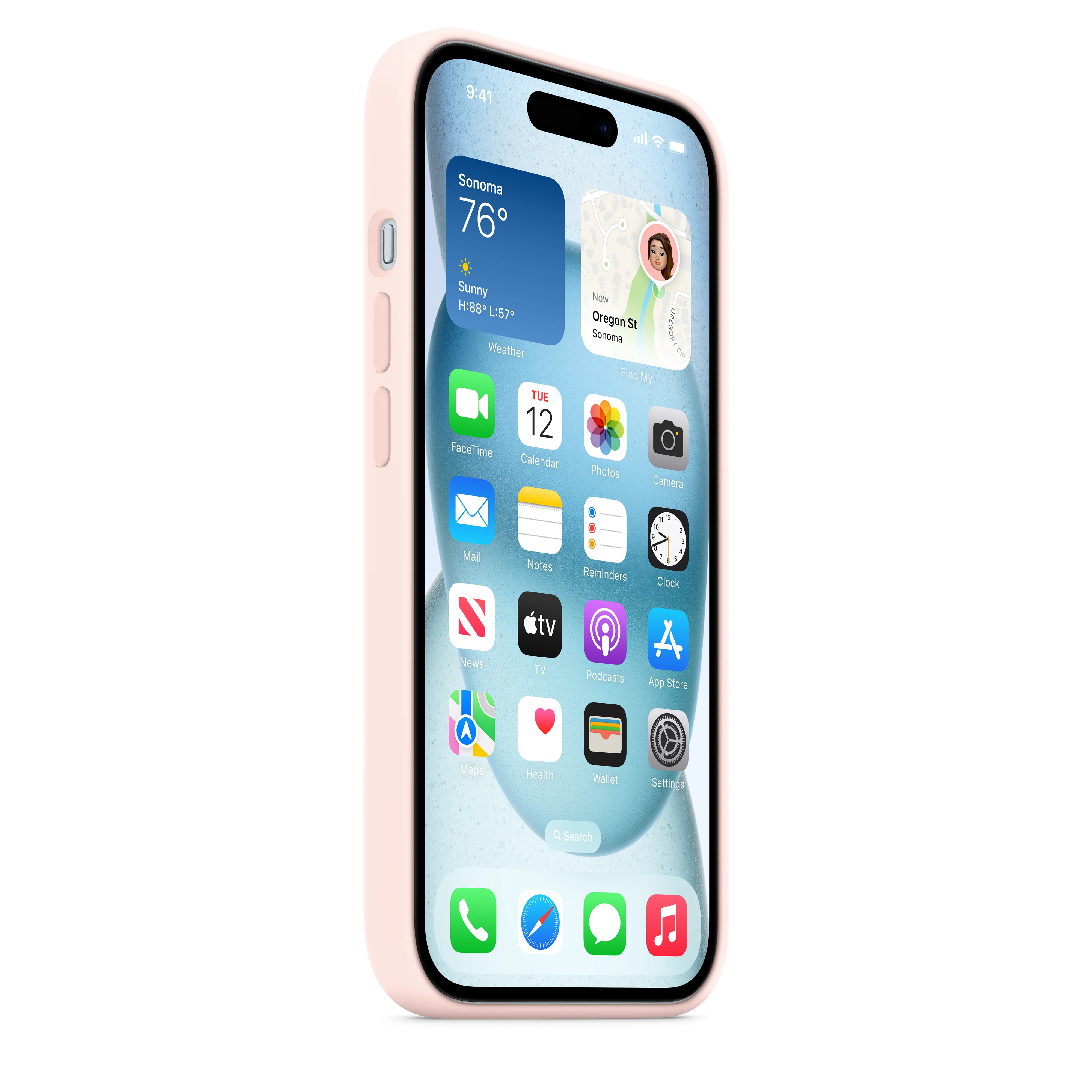Funda para iPhone 15 de silicona con MagSafe - Rosa claro - Image 7