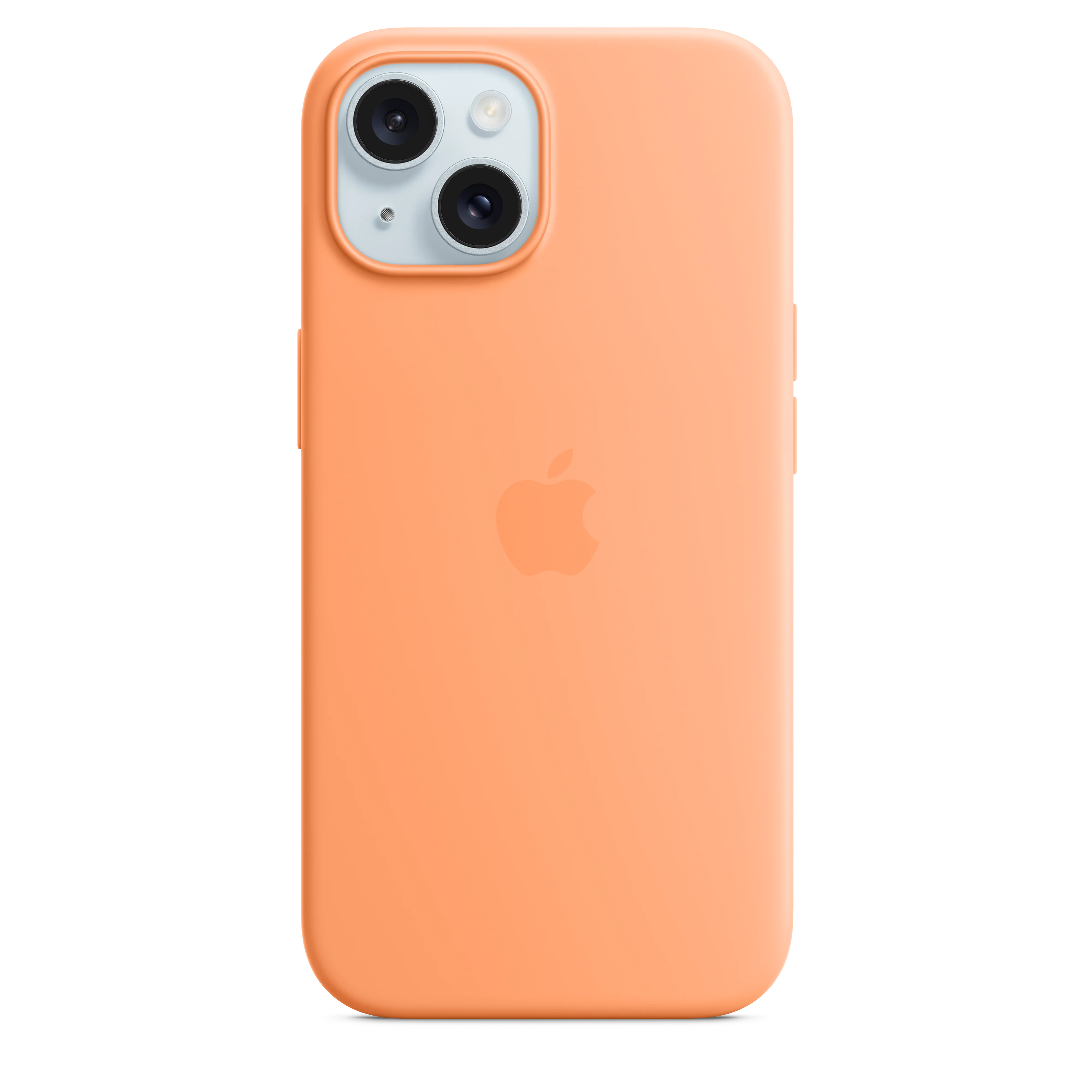 Funda para iPhone 15 de silicona con MagSafe - Naranja sorbete