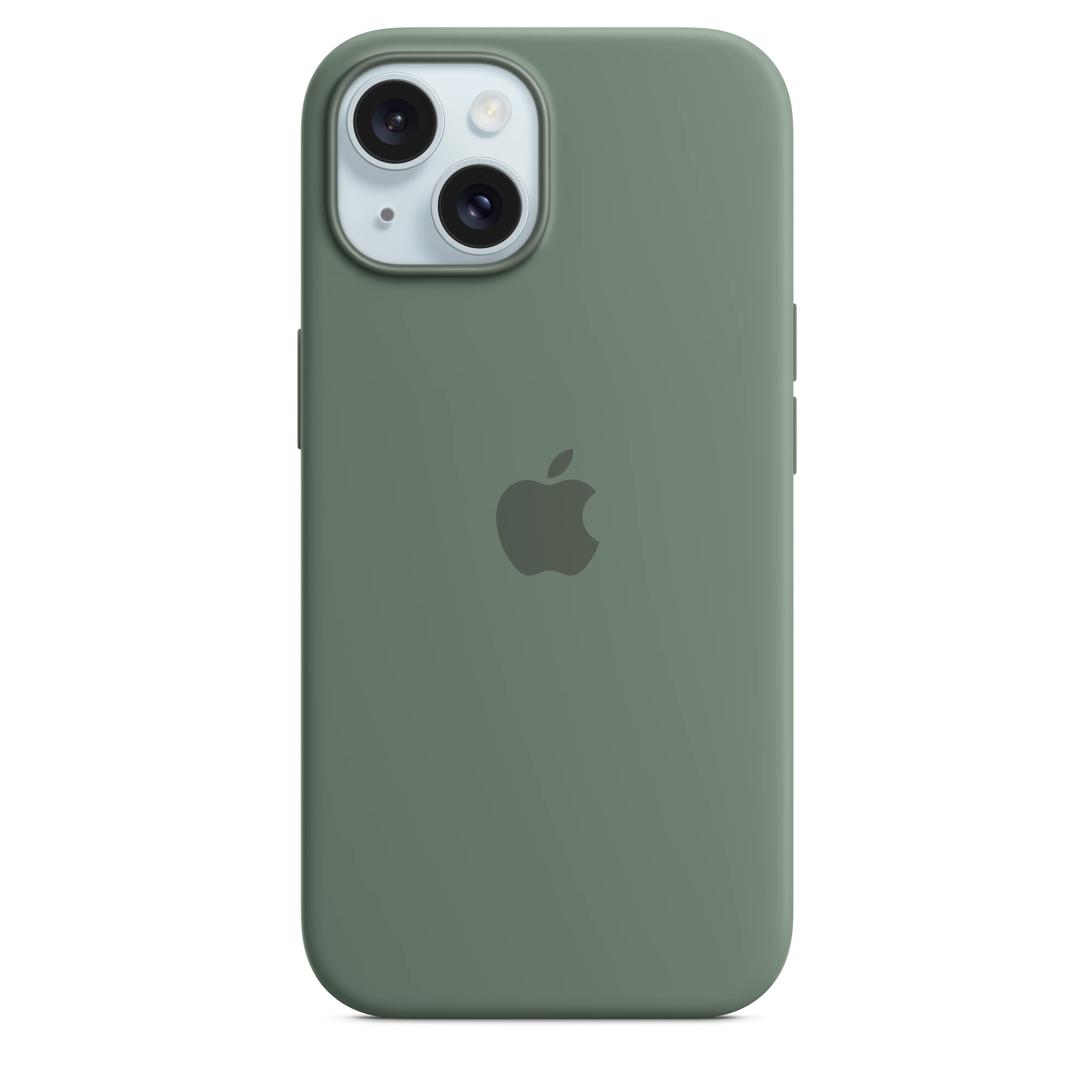Funda para iPhone 15 de silicona con MagSafe - Ciprés