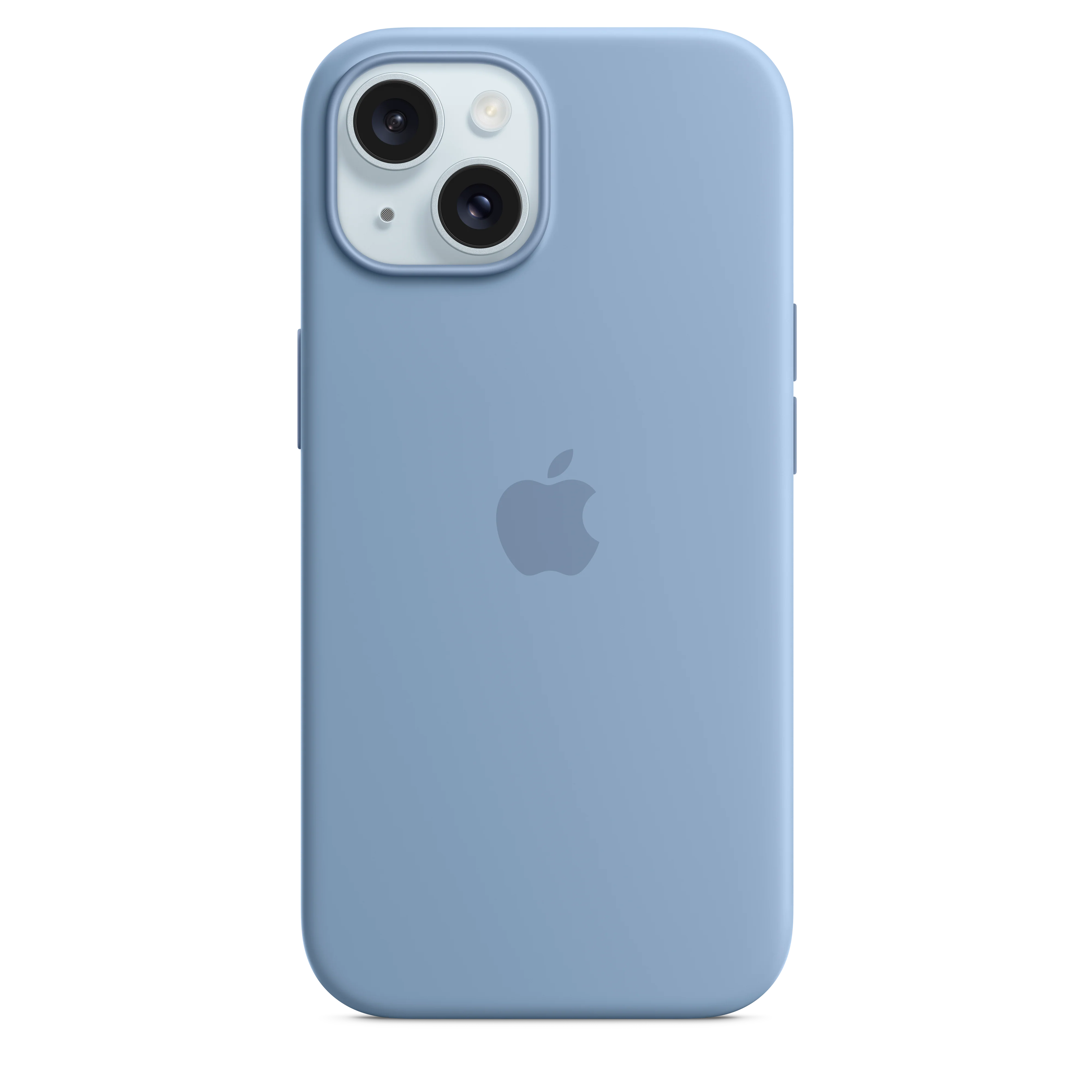 Funda para iPhone 15 de silicona con MagSafe - Azul invierno