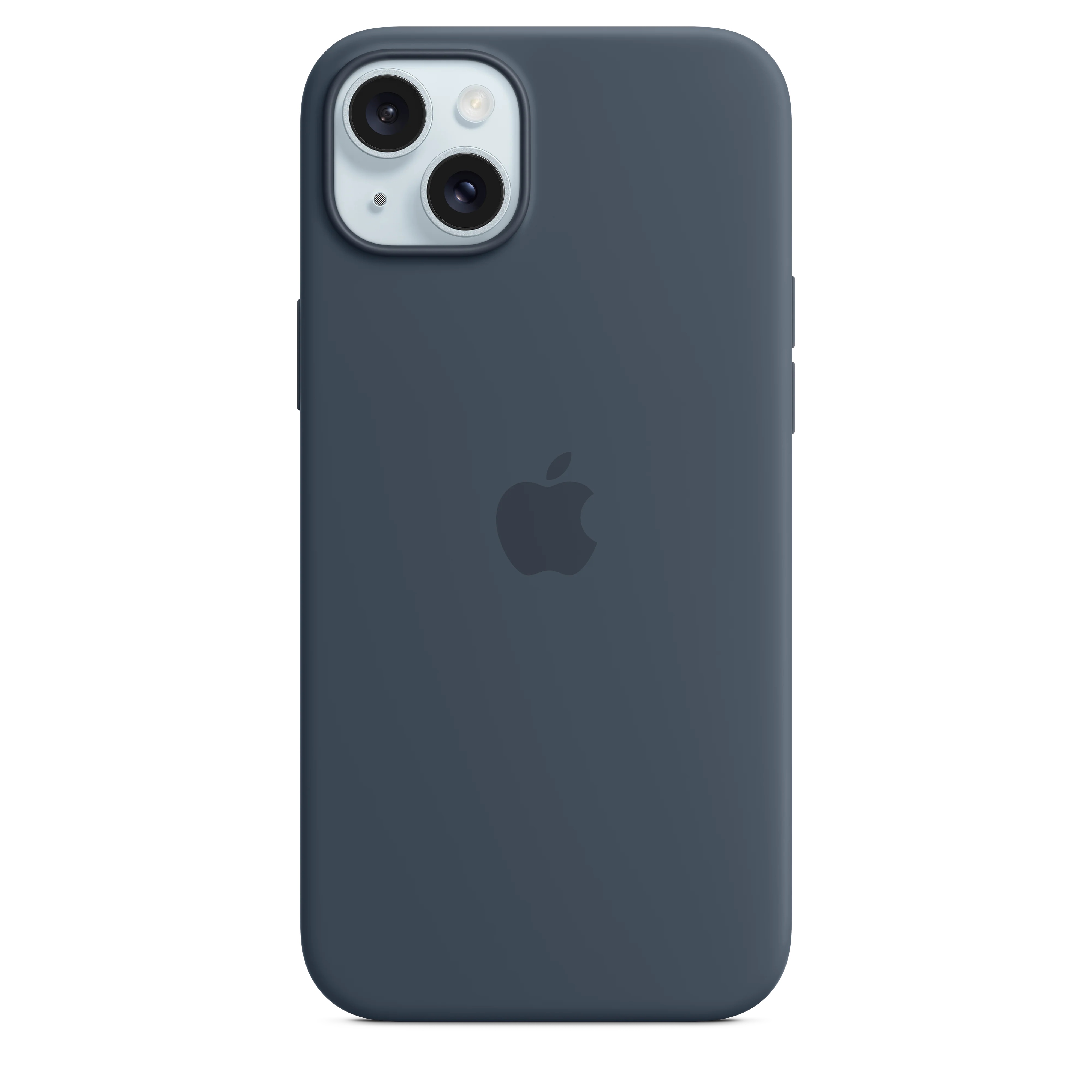 Funda para iPhone 15 Plus de silicona con MagSafe - Azul tempestad