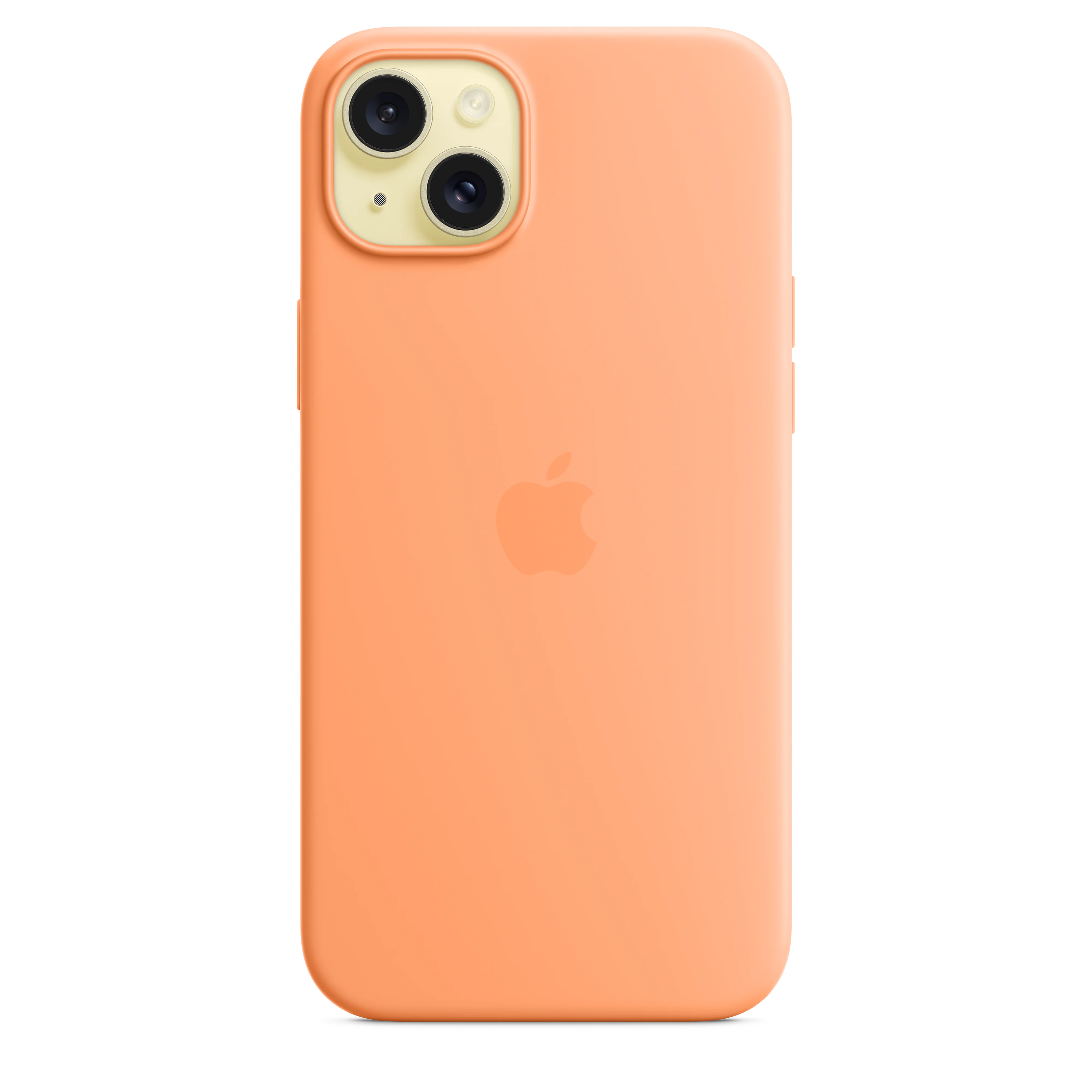 Funda para iPhone 15 Plus de silicona con MagSafe - Naranja sorbete - Image 3