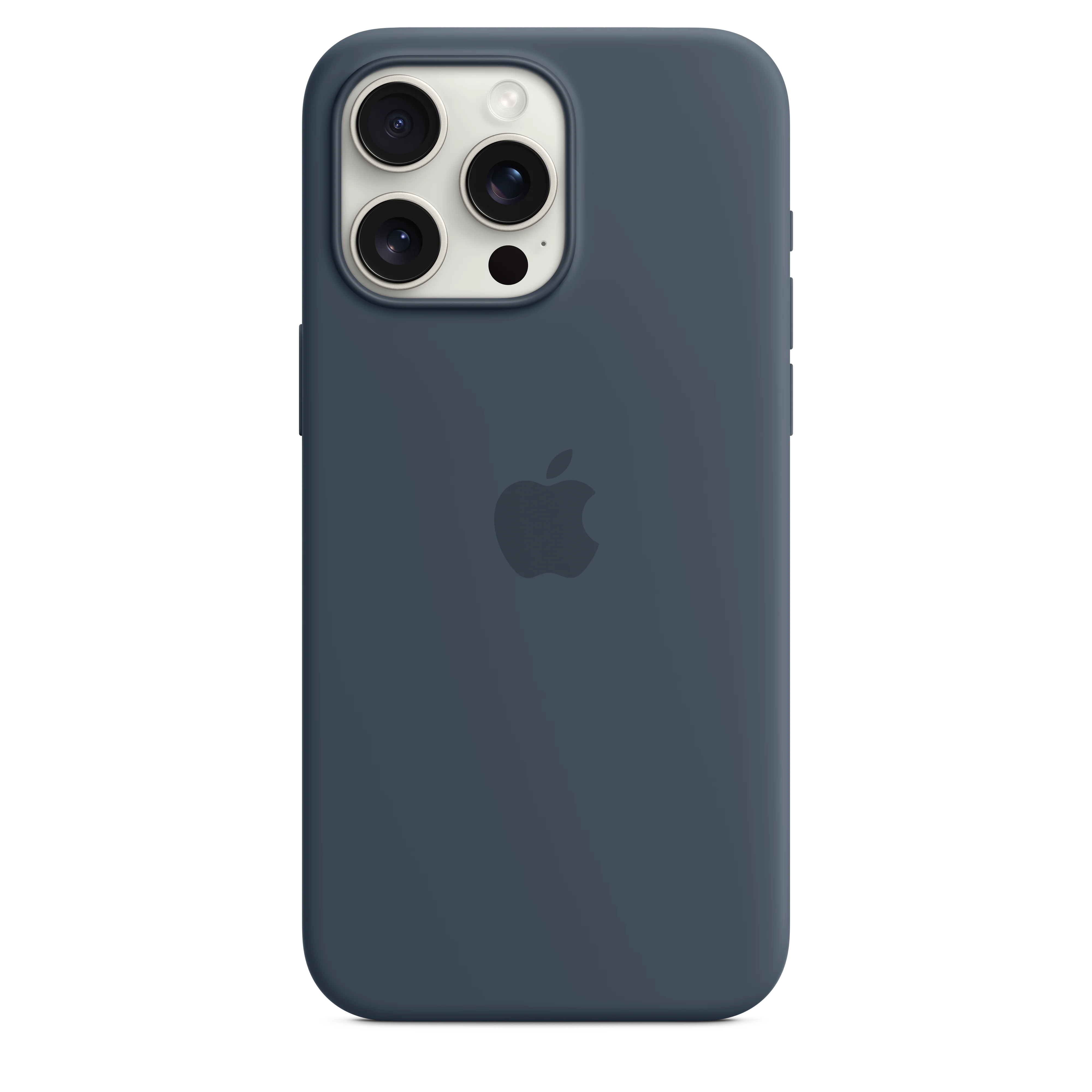 Funda para iPhone 15 Pro Max de silicona con MagSafe - Azul tempestad - Image 3