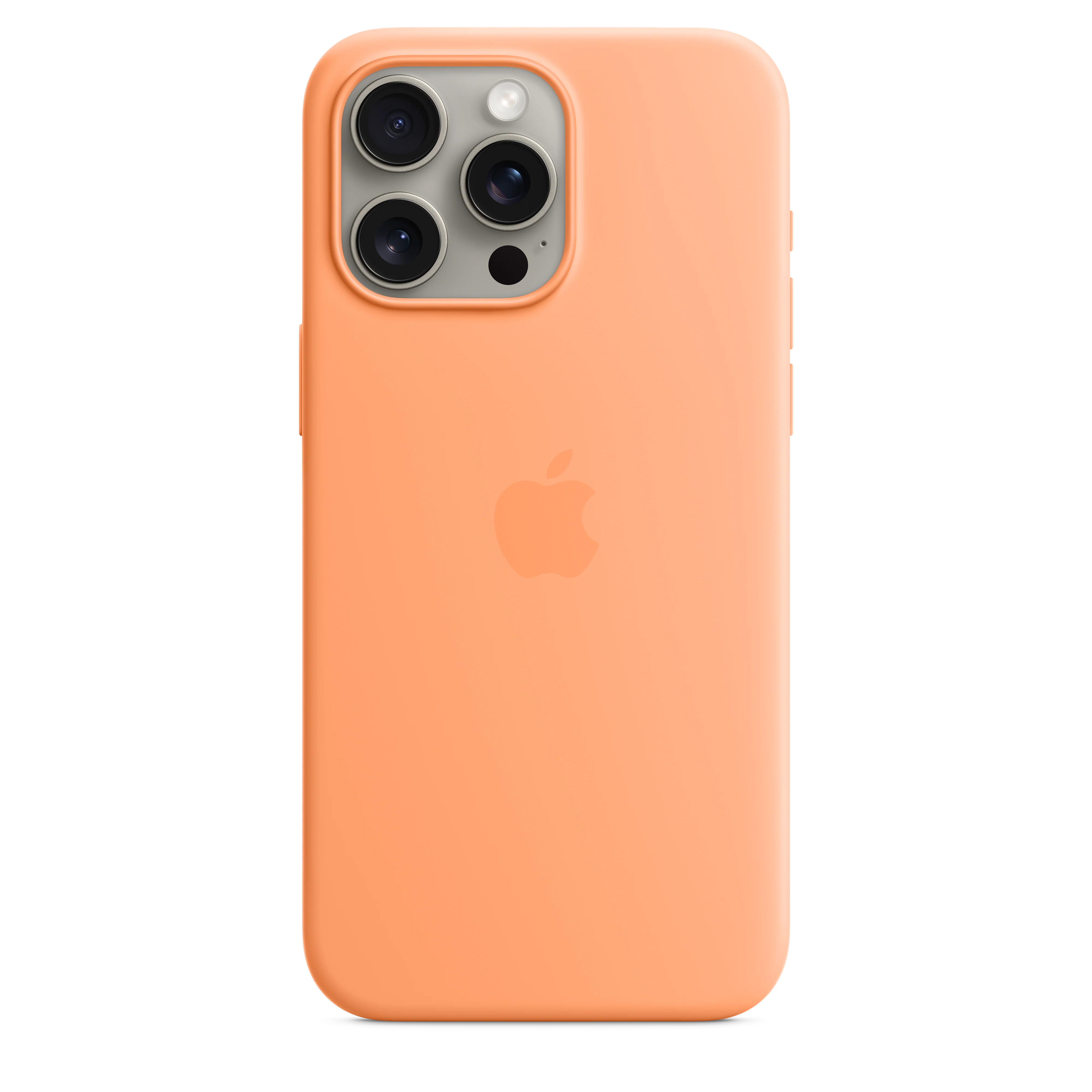 Funda para iPhone 15 Pro Max de silicona con MagSafe - Naranja sorbete