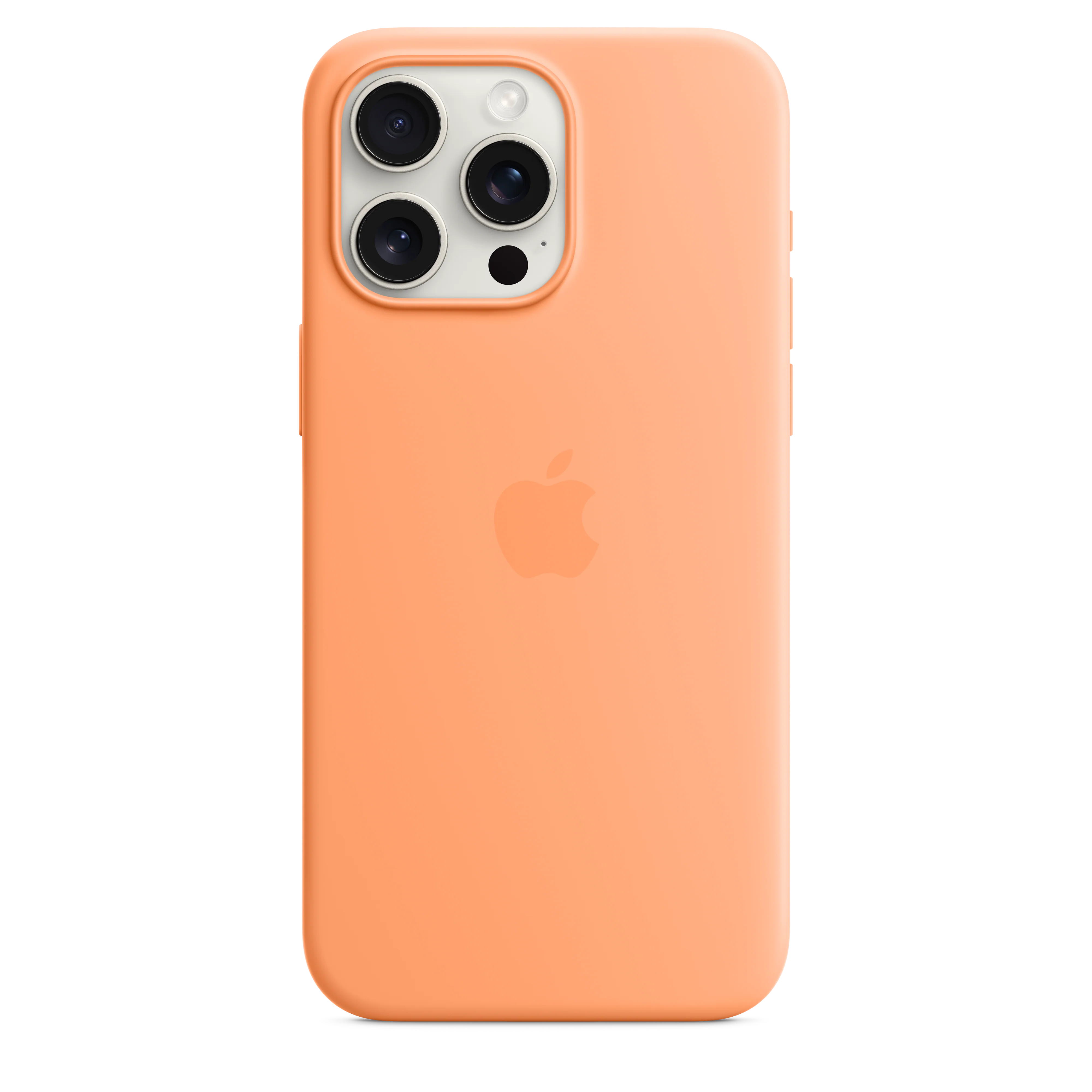 Funda para iPhone 15 Pro Max de silicona con MagSafe - Naranja sorbete - Image 3