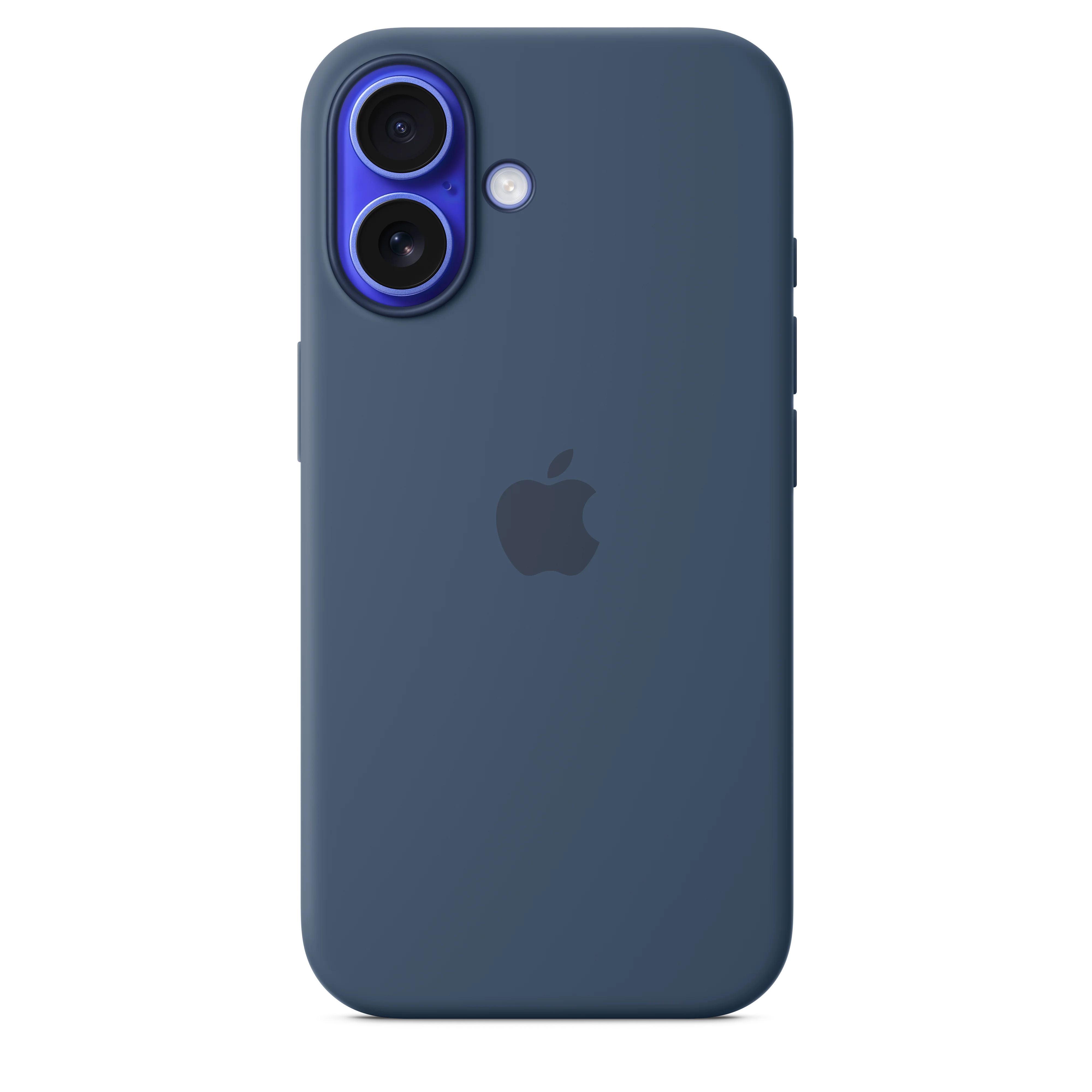 Funda para iPhone 16 de silicona con MagSafe - Azul denim