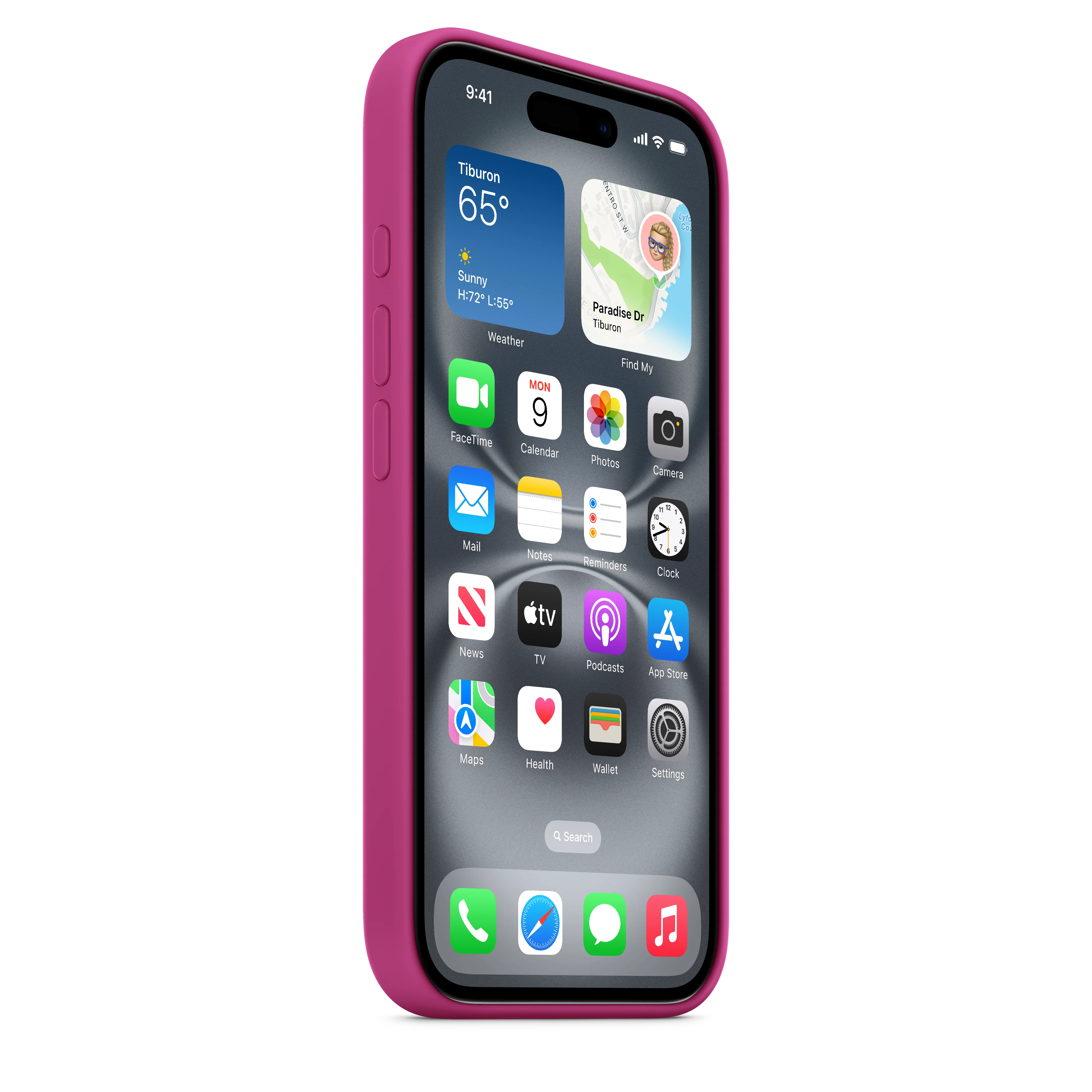 Funda para iPhone 16 de silicona con MagSafe - Fucsia - Image 5