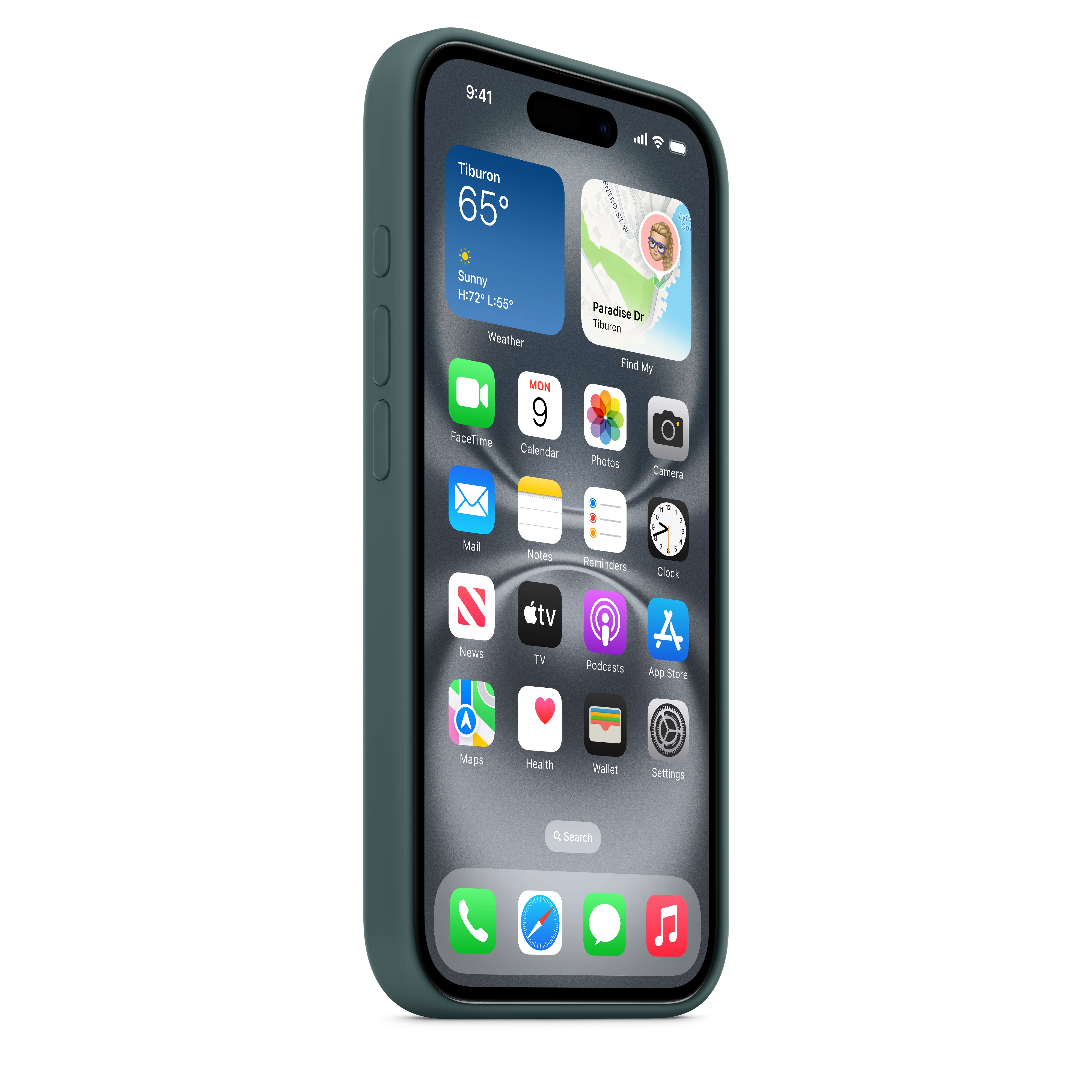 Funda para iPhone 16 de silicona con MagSafe - Verde lago - Image 5