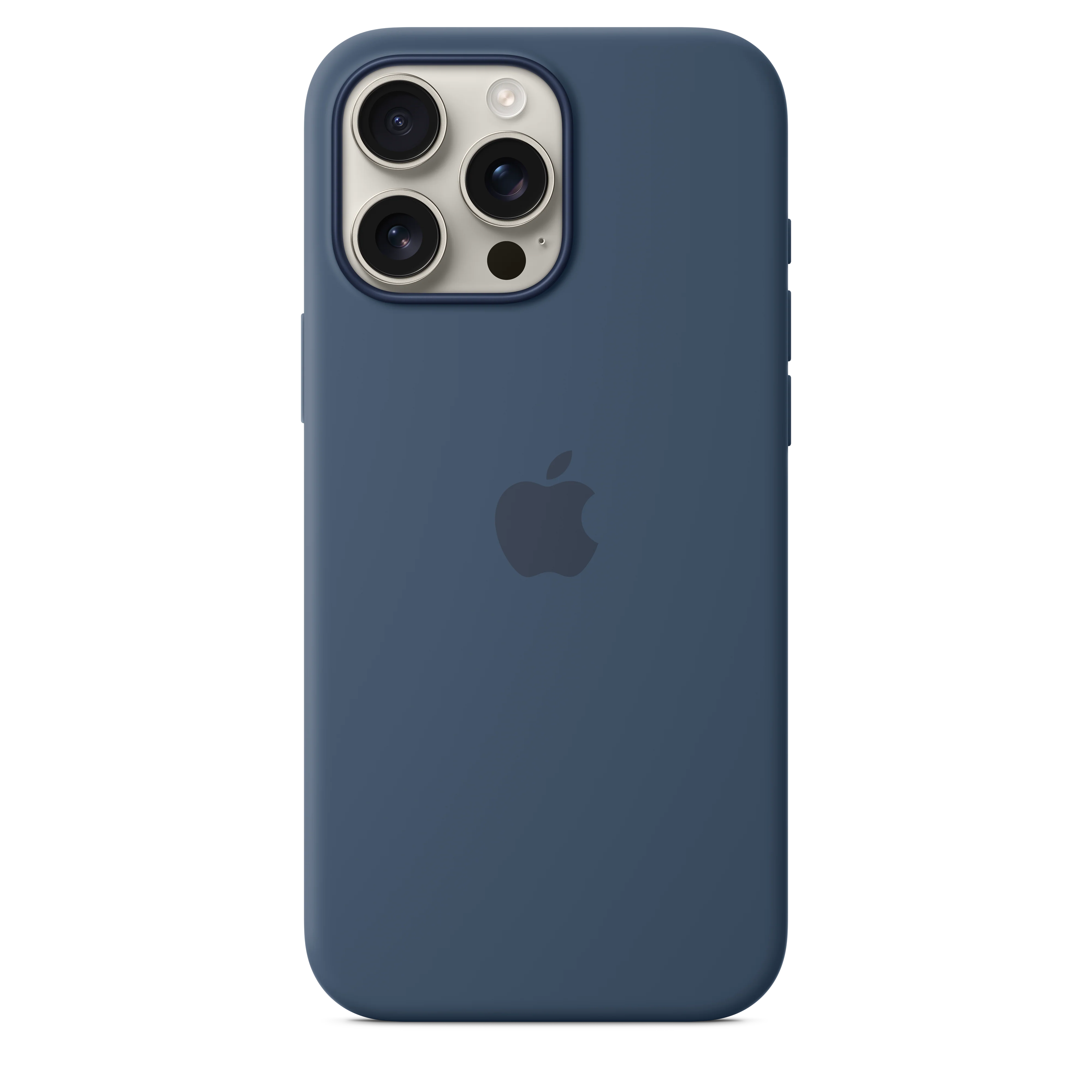 Funda para iPhone 16 Pro Max de silicona con MagSafe - Azul denim - Image 2