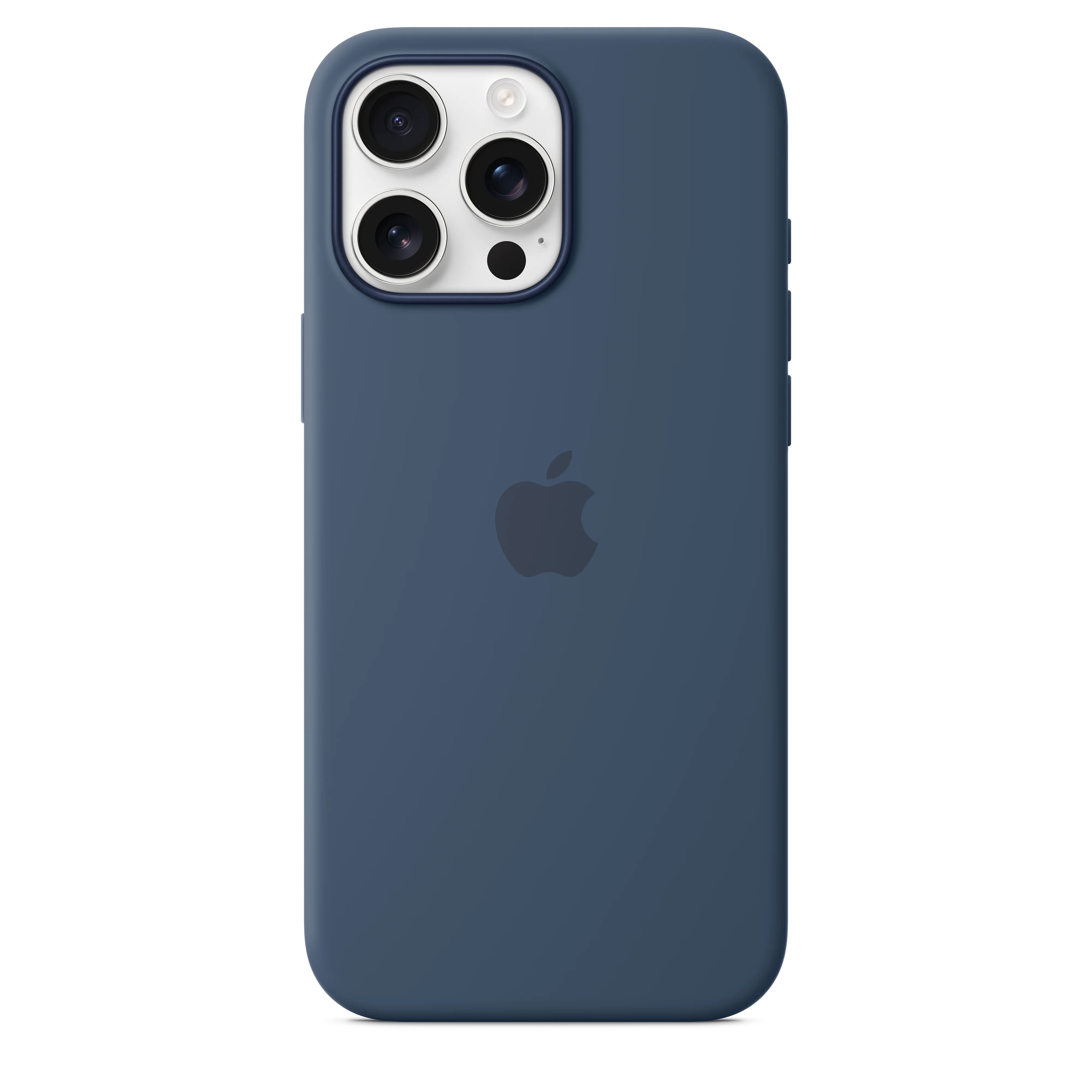 Funda para iPhone 16 Pro Max de silicona con MagSafe - Azul denim - Image 3
