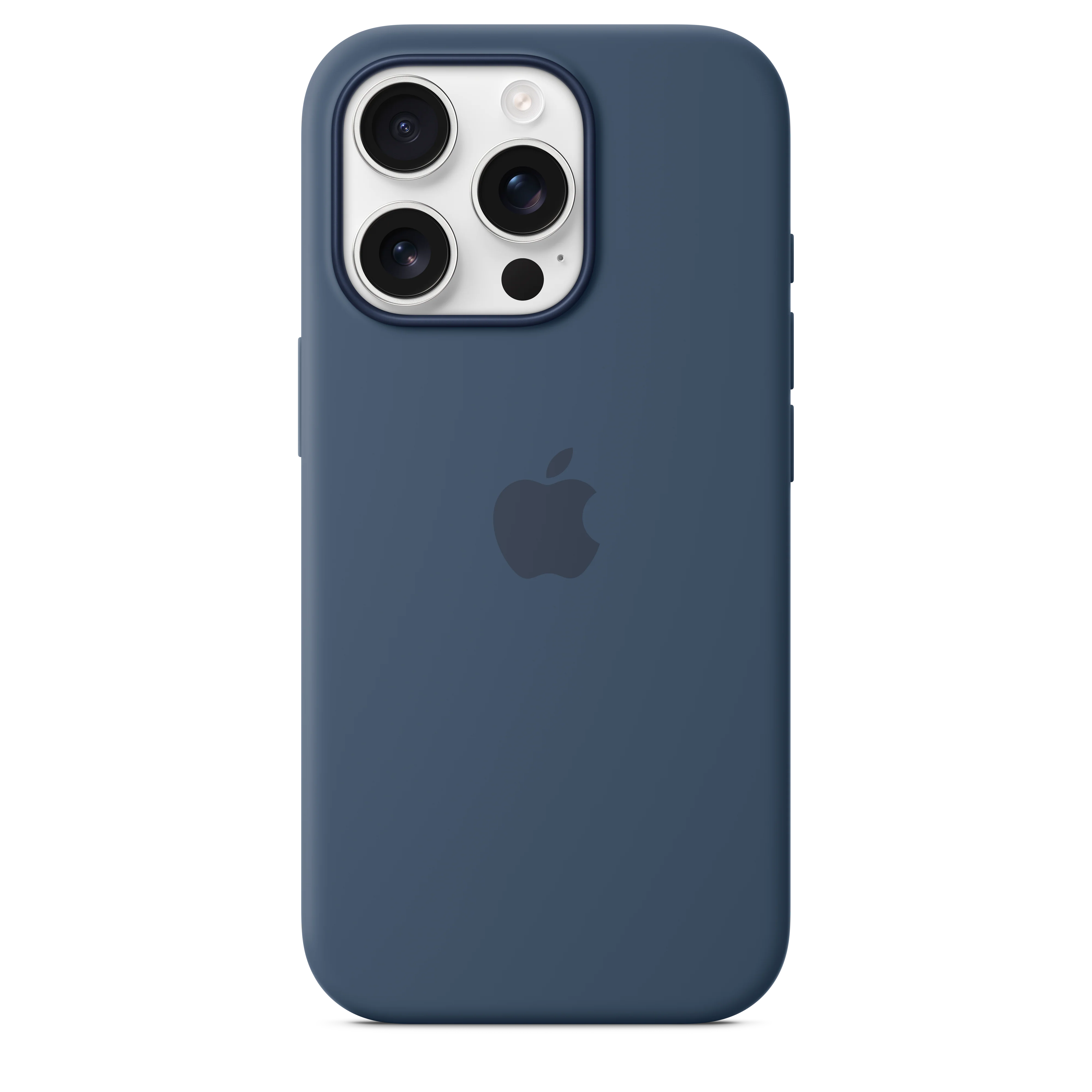 Funda para iPhone 16 Pro de silicona con MagSafe - Azul denim - Image 3
