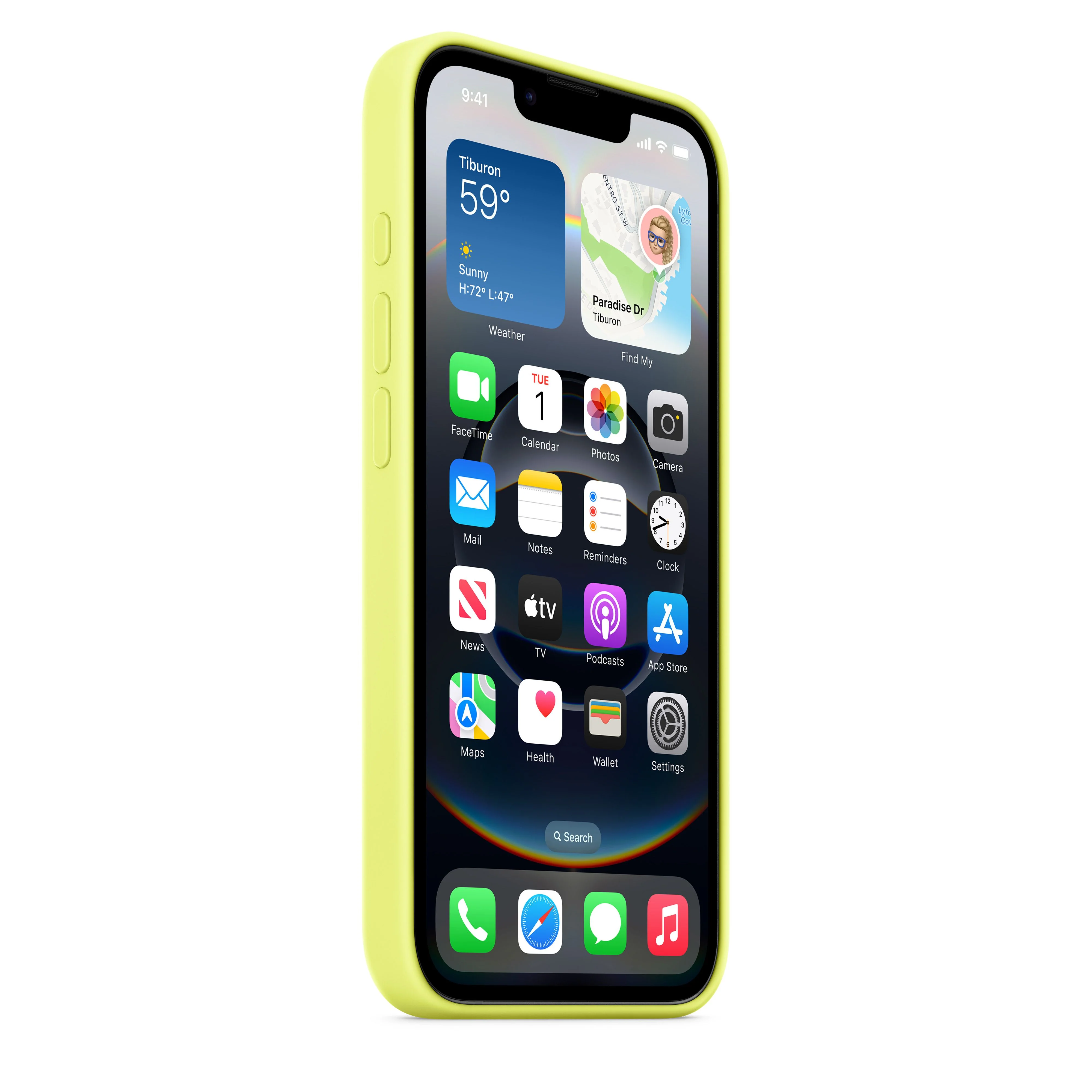 Funda de silicona para el iPhone 16e - Amarillo neón - Image 3