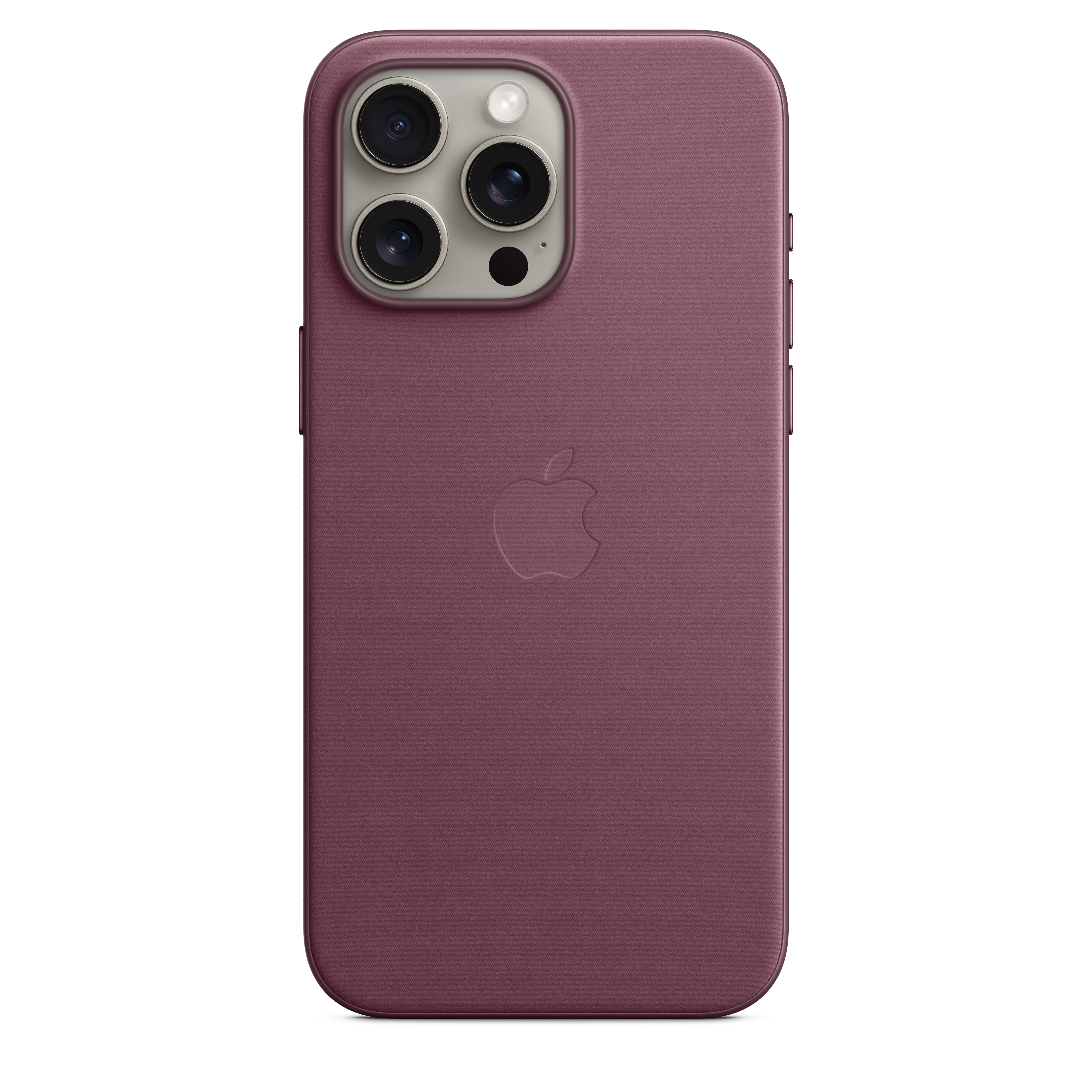 Funda para iPhone 15 Pro Max de trenzado fino con MagSafe - Rojo mora