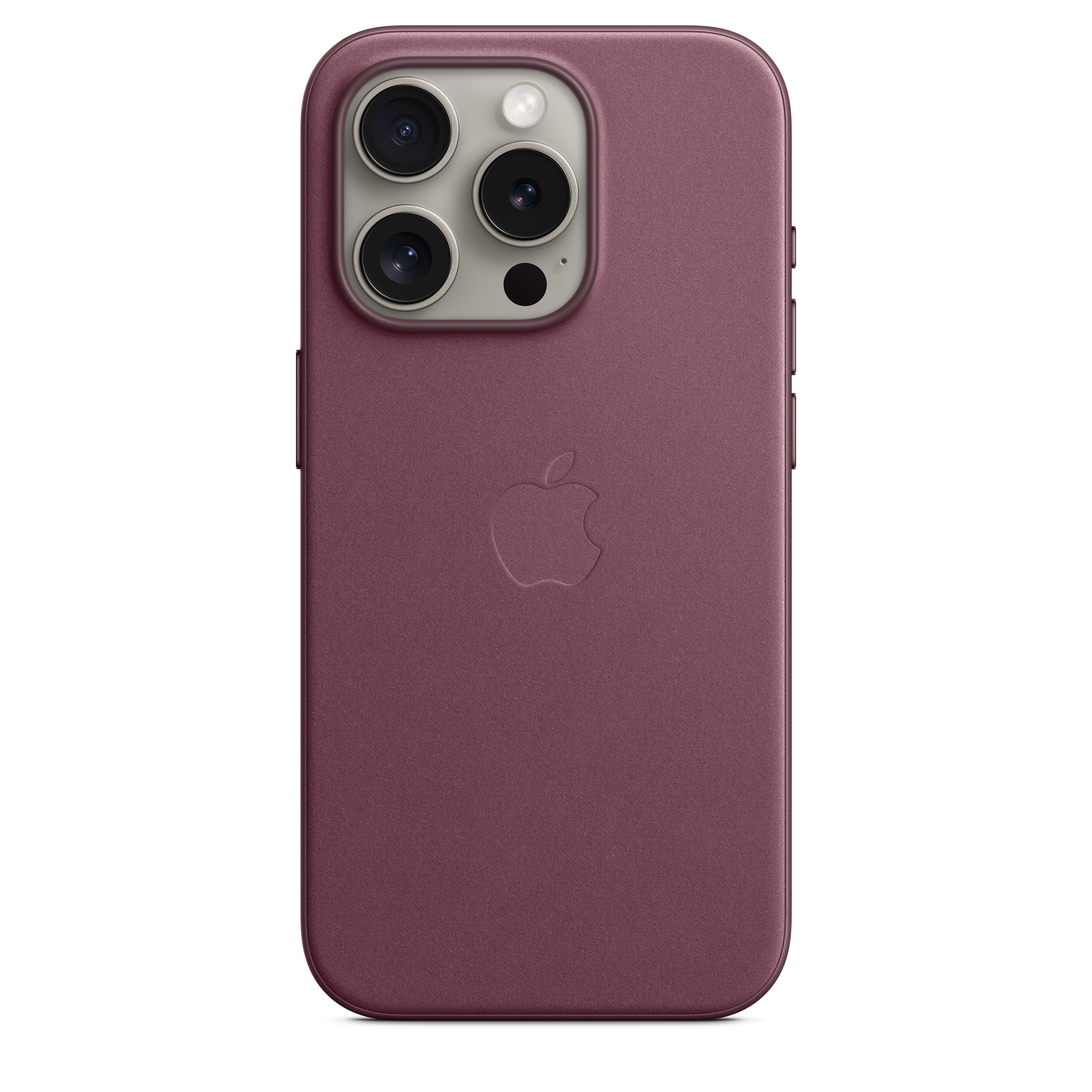 Funda para iPhone 15 Pro de trenzado fino con MagSafe - Rojo mora