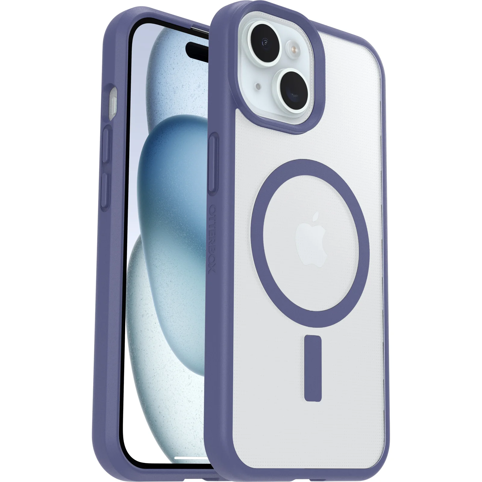 Funda para iPhone 13/14/15/16e React Series MagSafe de OtterBox - Denver Dusk Purple (Lila/Transparente) - Image 4
