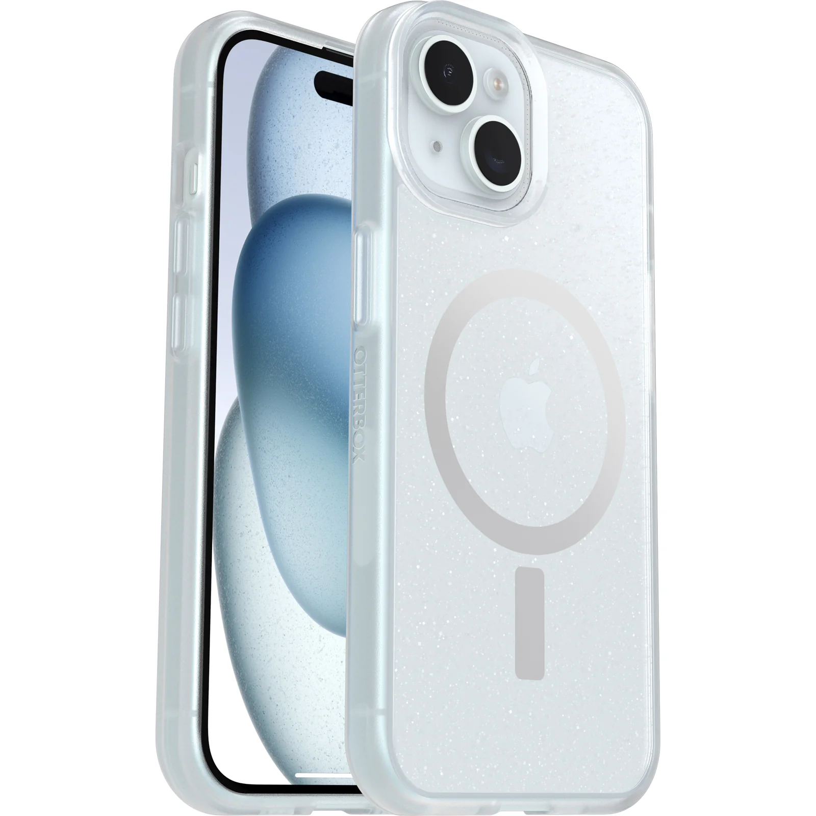 Funda para iPhone 13/14/15/16e React Series MagSafe de OtterBox - Stardust (Purpurina Transparente) - Image 4
