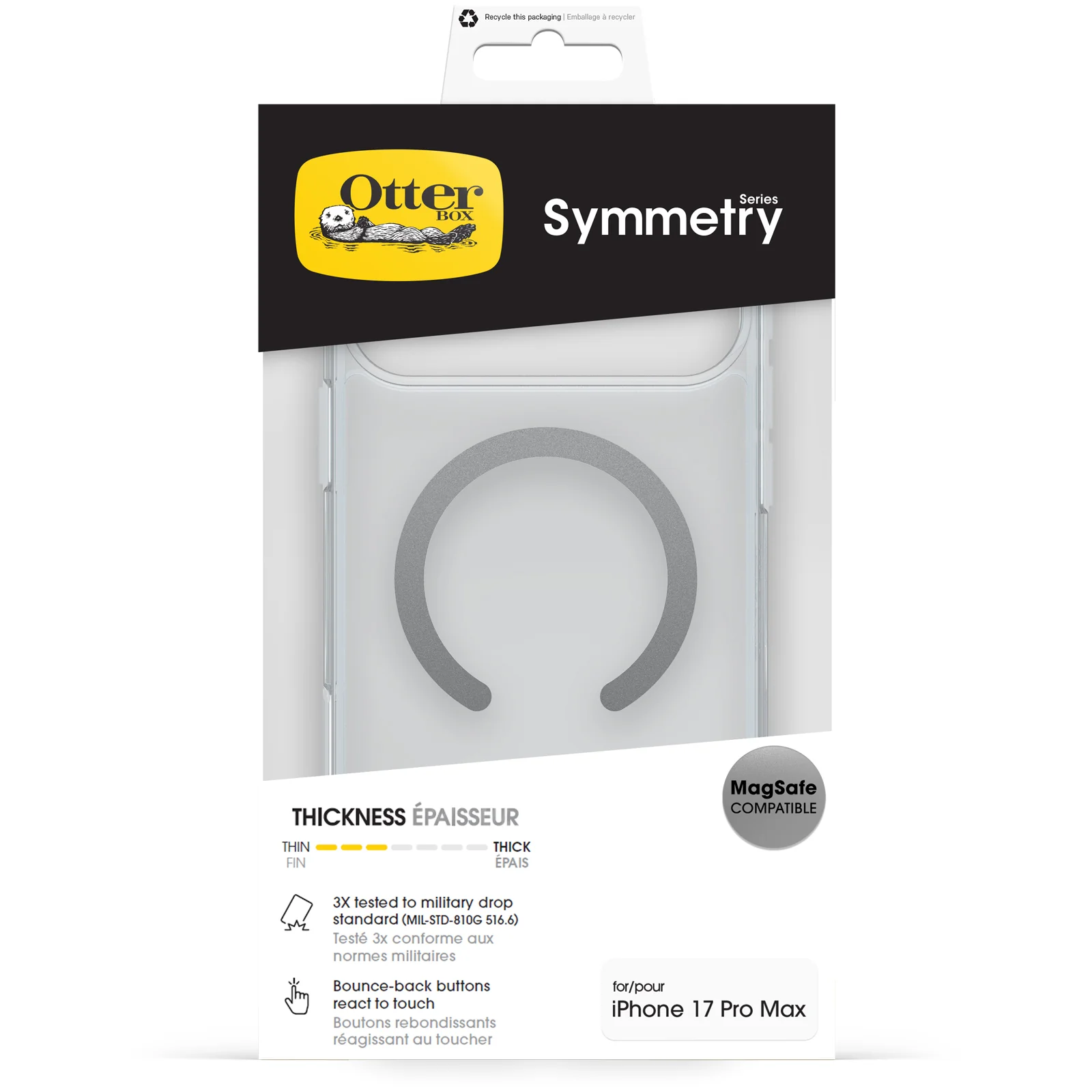 Funda para iPhone 17 Pro Max Symmetry Clear Series MagSafe de OtterBox - Clear (Transparente) - Image 2