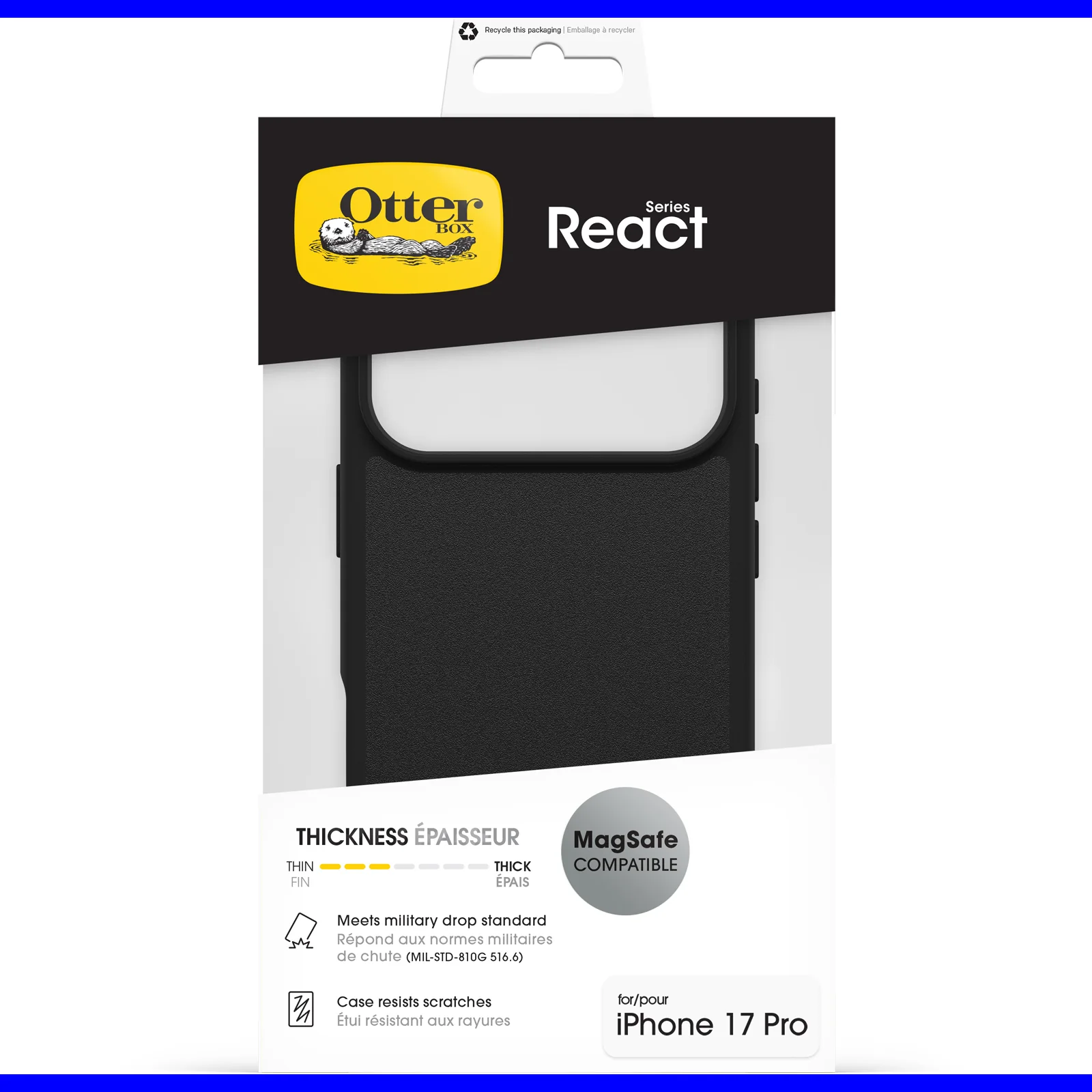 Funda para iPhone 17 Pro React Series MagSafe de OtterBox - Black (Negro) - Image 2