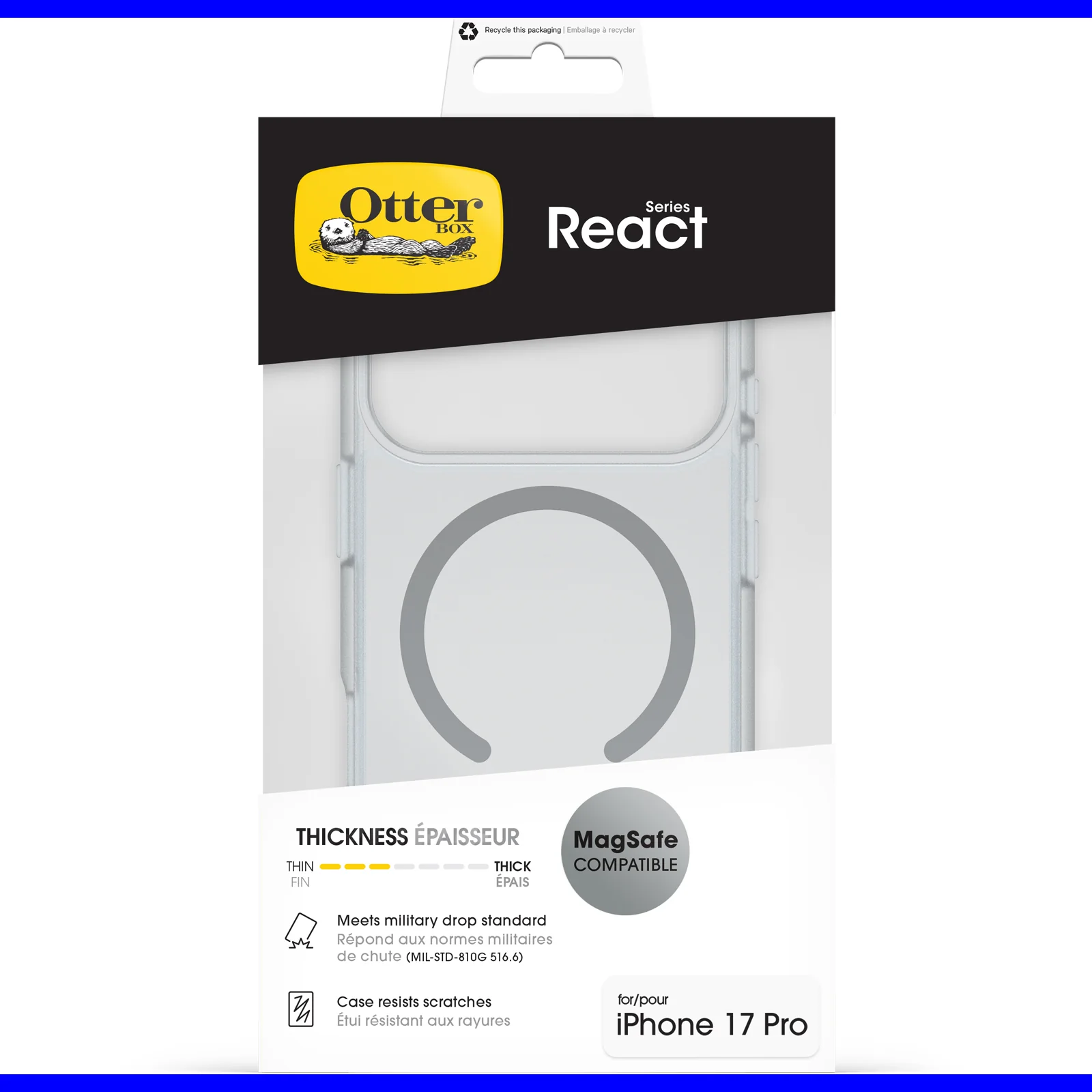Funda para iPhone 17 Pro React Series MagSafe de OtterBox - Clear (Transparente) - Image 2
