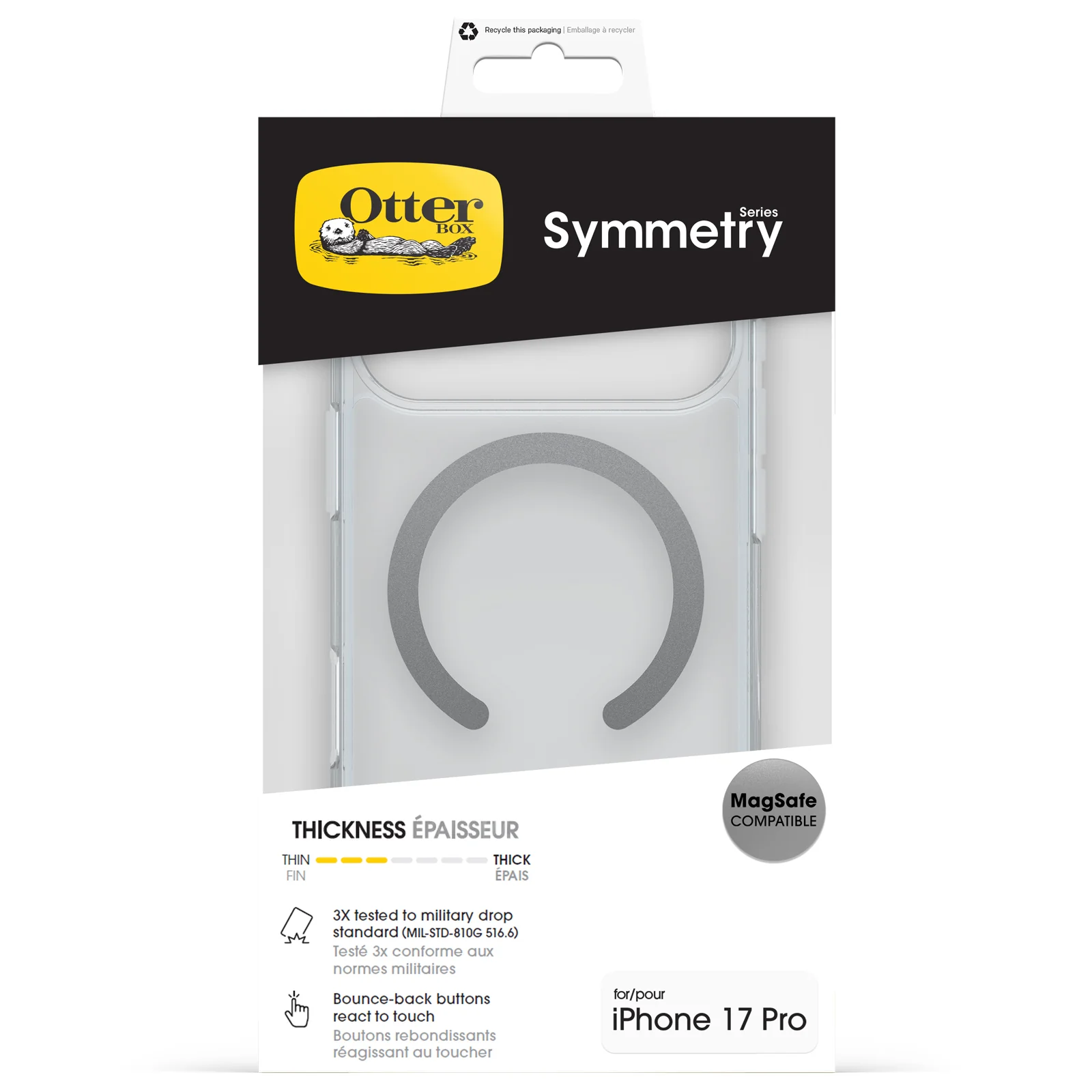 Funda para iPhone 17 Pro Symmetry Clear Series MagSafe de OtterBox - Clear (Transparente) - Image 2