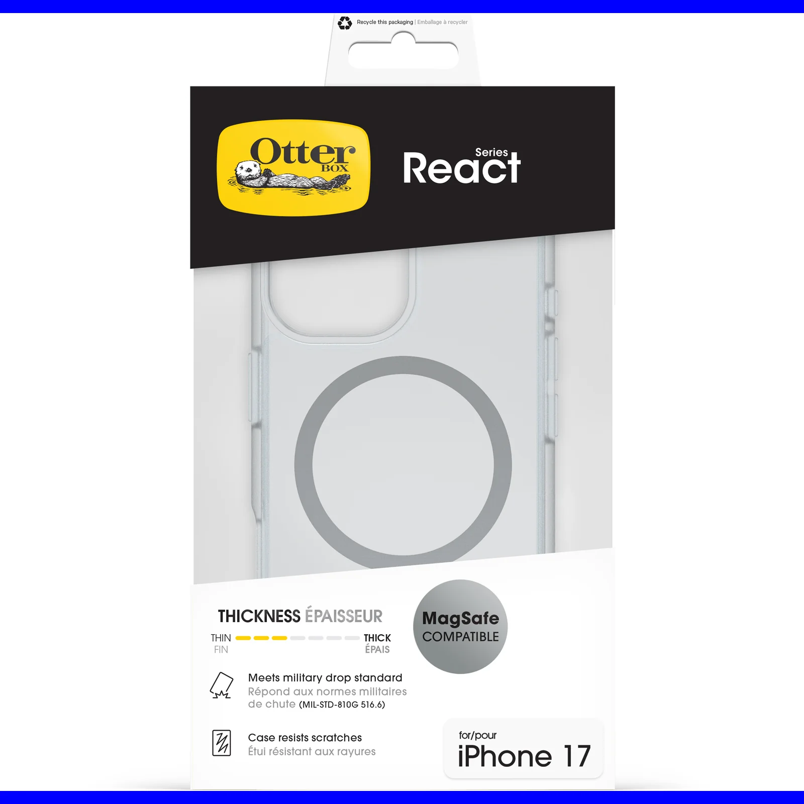 Funda para iPhone 17 React Series MagSafe de OtterBox - Clear (Transparente) - Image 5