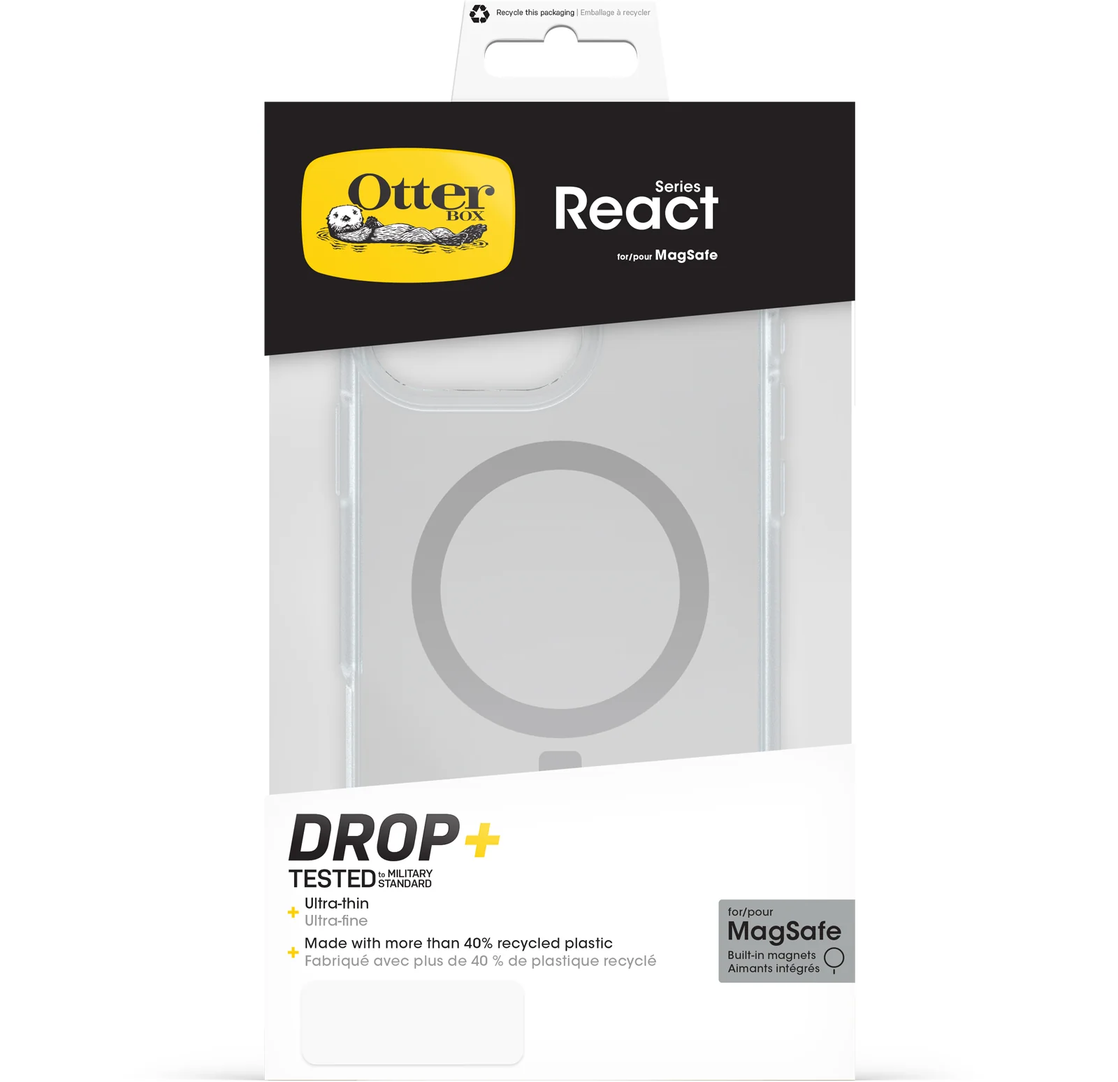 Funda para iPhone 16 Pro Max React Series MagSafe de OtterBox - Clear (Transparente) - Image 4