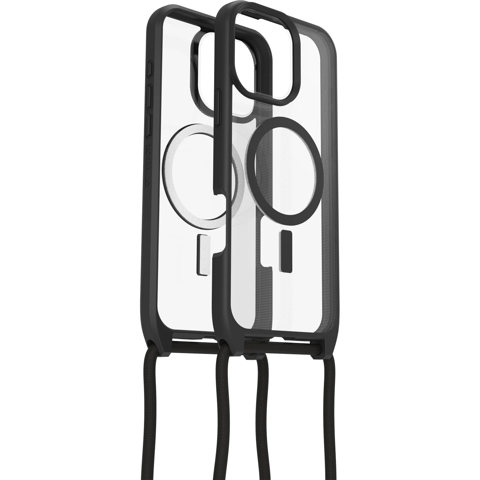 Funda para iPhone 16 Pro Max React Series Necklace MagSafe de OtterBox - Black Crystal (Negro/Transparente) - Image 6