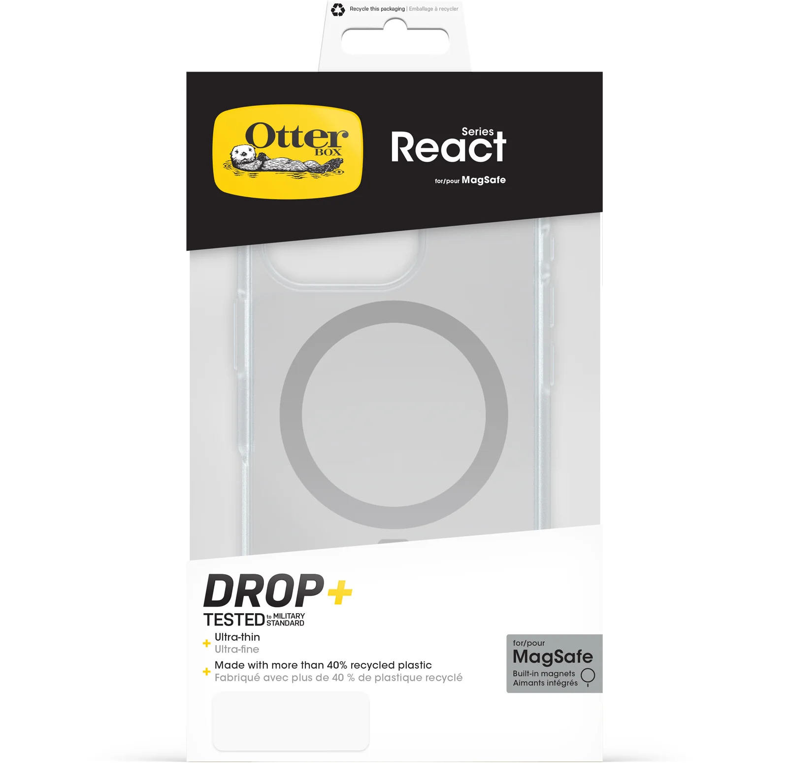 Funda para iPhone 16 Pro React Series MagSafe de OtterBox - Clear (Transparente) - Image 4