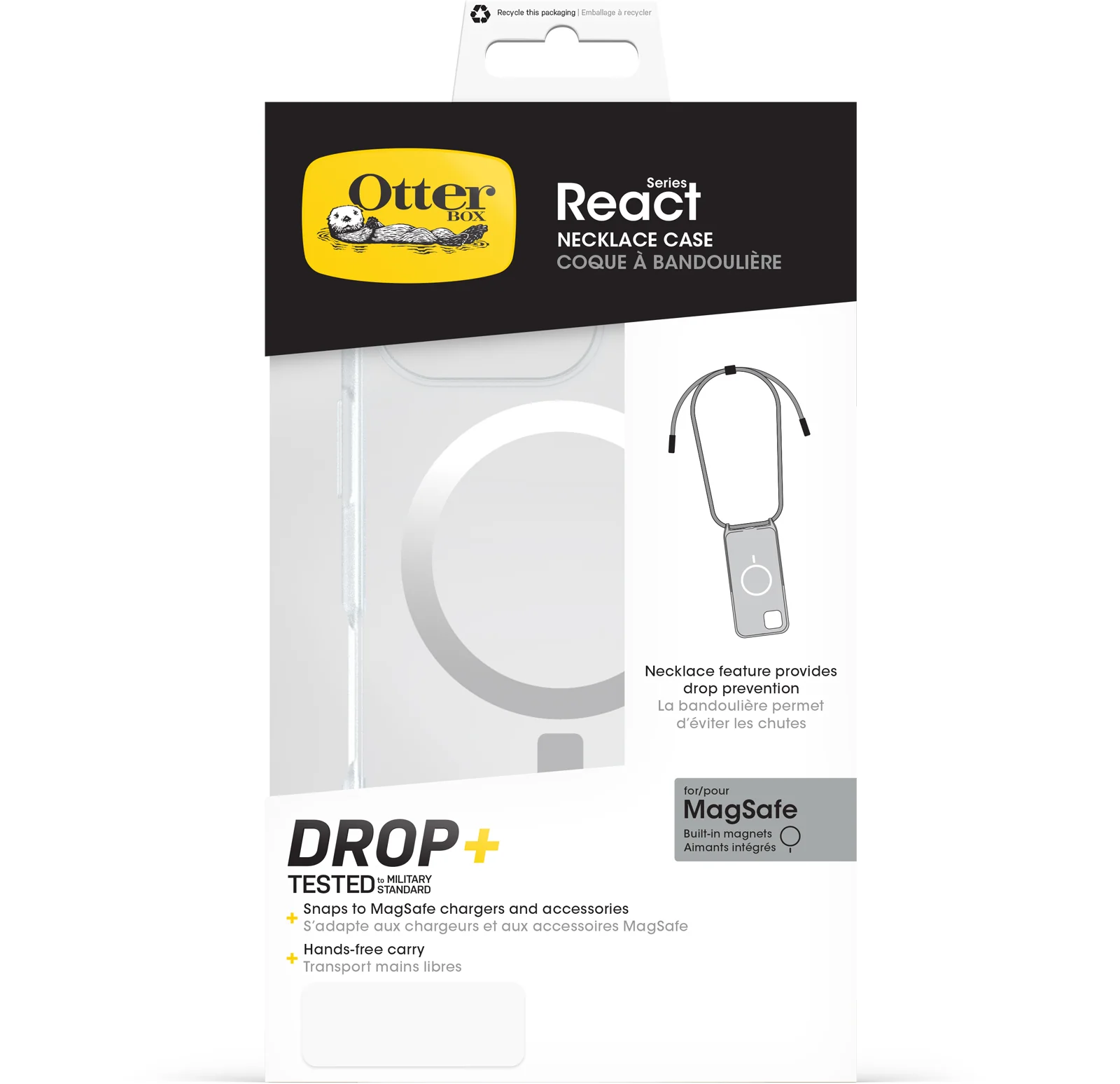 Funda para iPhone 16 Pro React Series Necklace MagSafe de OtterBox - Clear (Transparente) - Image 5