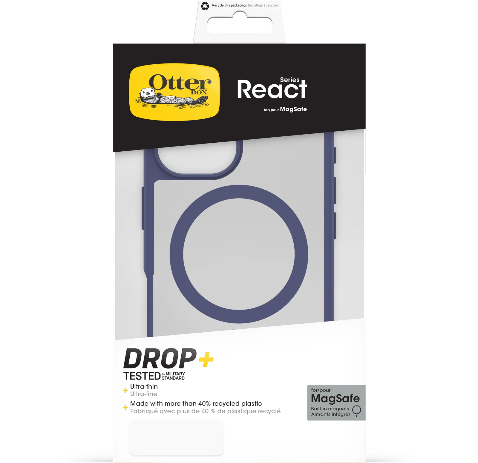 Funda para iPhone 16 React Series MagSafe de OtterBox - Denver Dusk Purple (Lila/Transparente) - Image 4