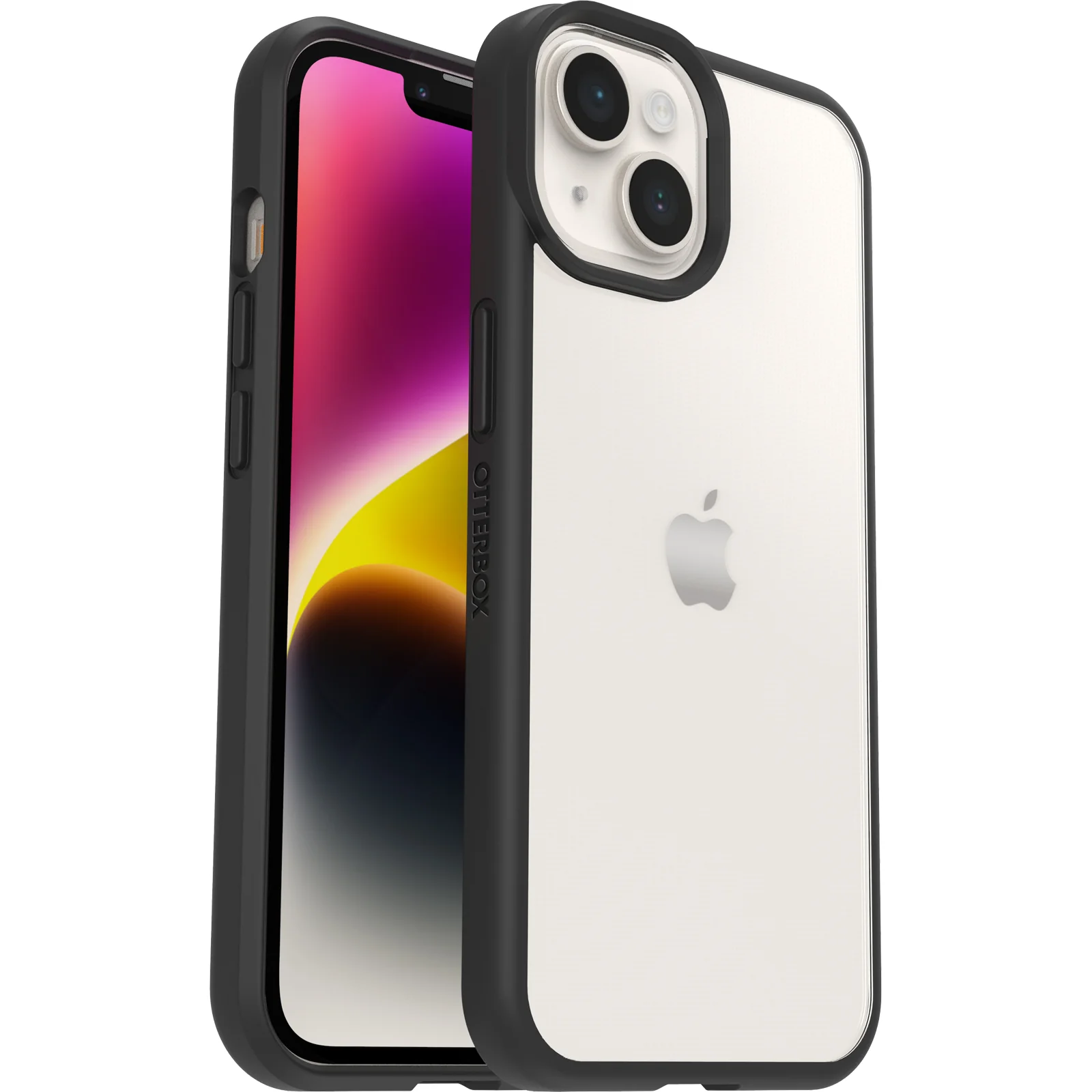 Funda para iPhone 14 React Series de OtterBox - Black Crystal (Negro/Transparente) - Image 4