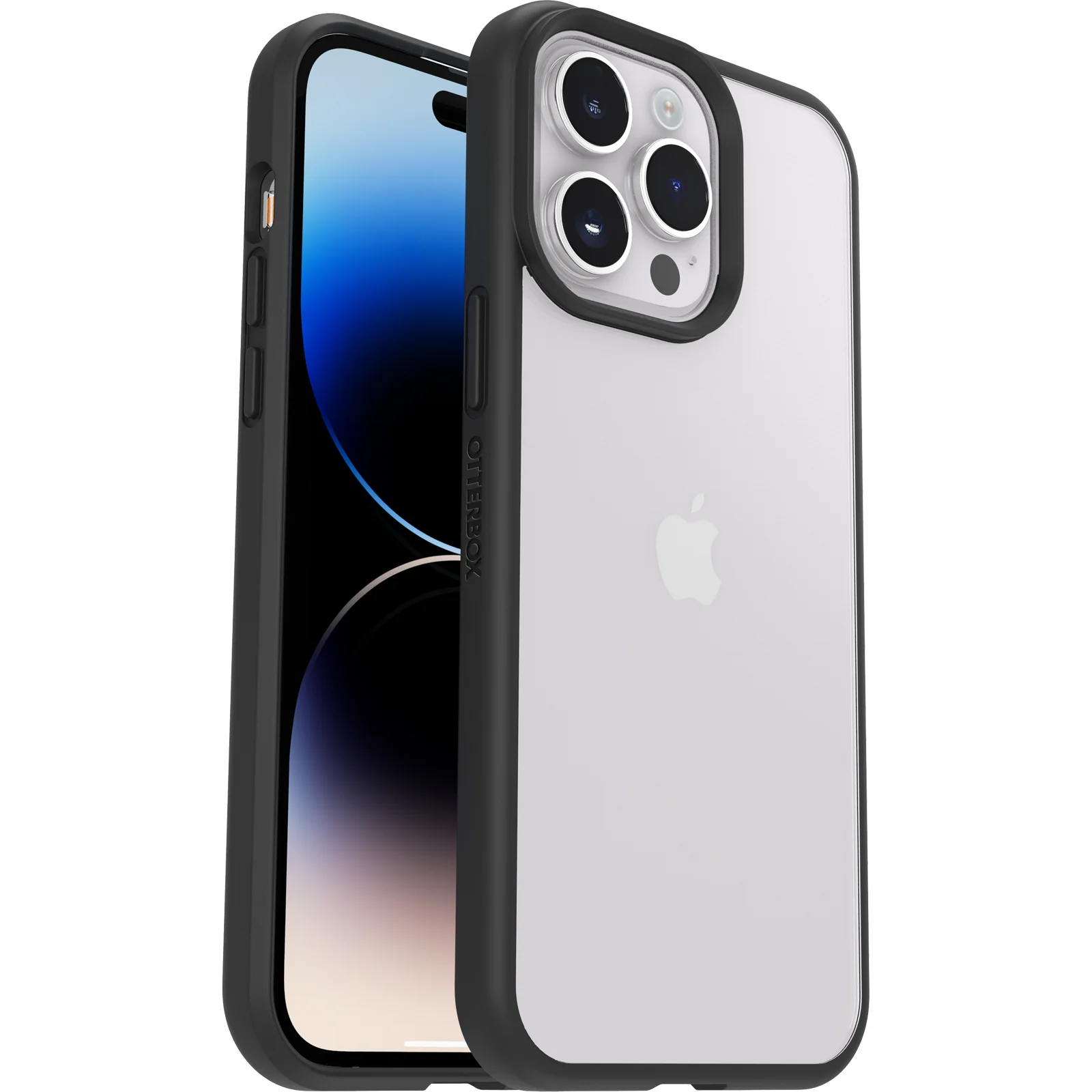 Funda para iPhone 14 Pro Max React Series de OtterBox - Black Crystal (Negro/Transparente) - Image 4