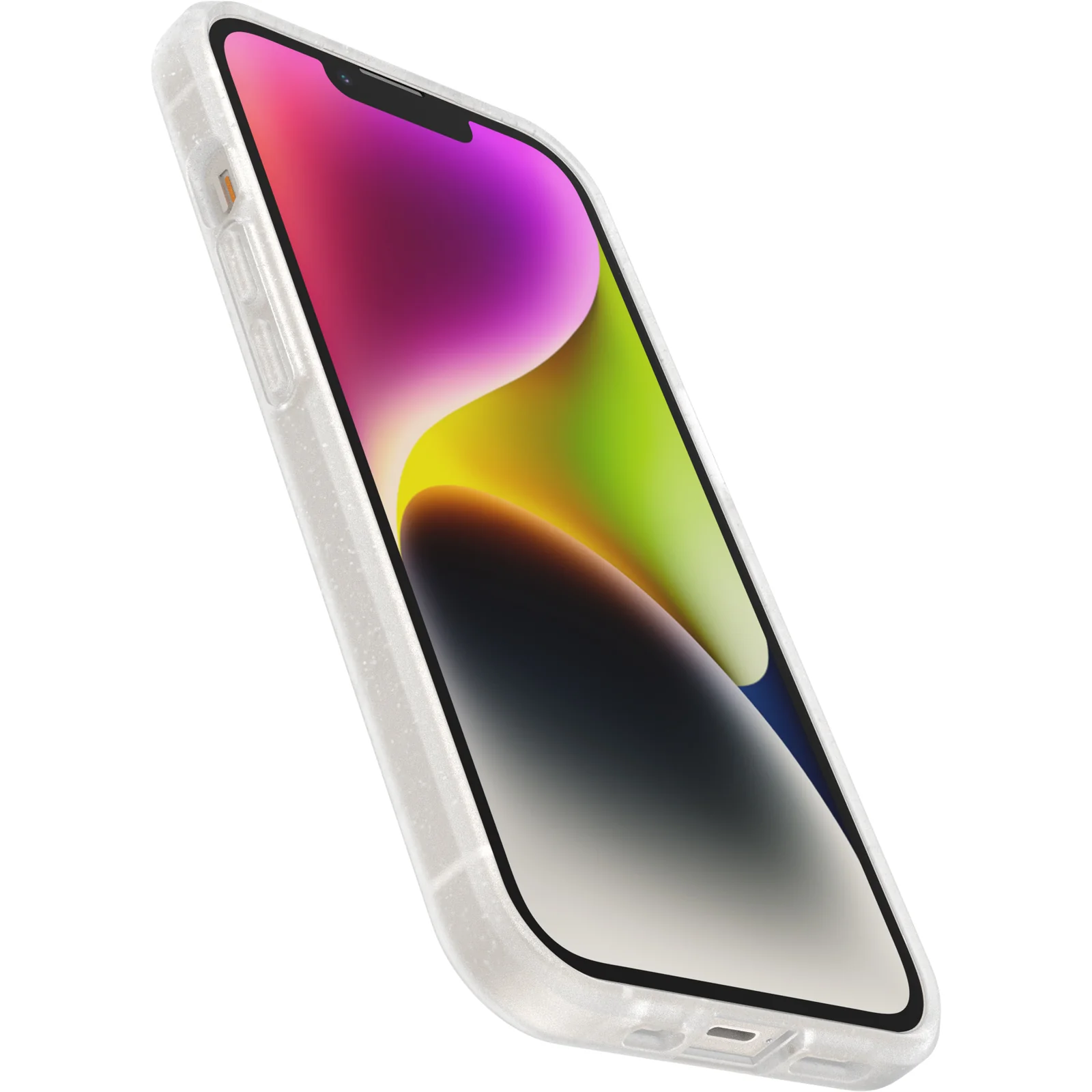 Funda para iPhone 14 React Clear Series de OtterBox - Stardust (Purpurina Transparente) - Image 3