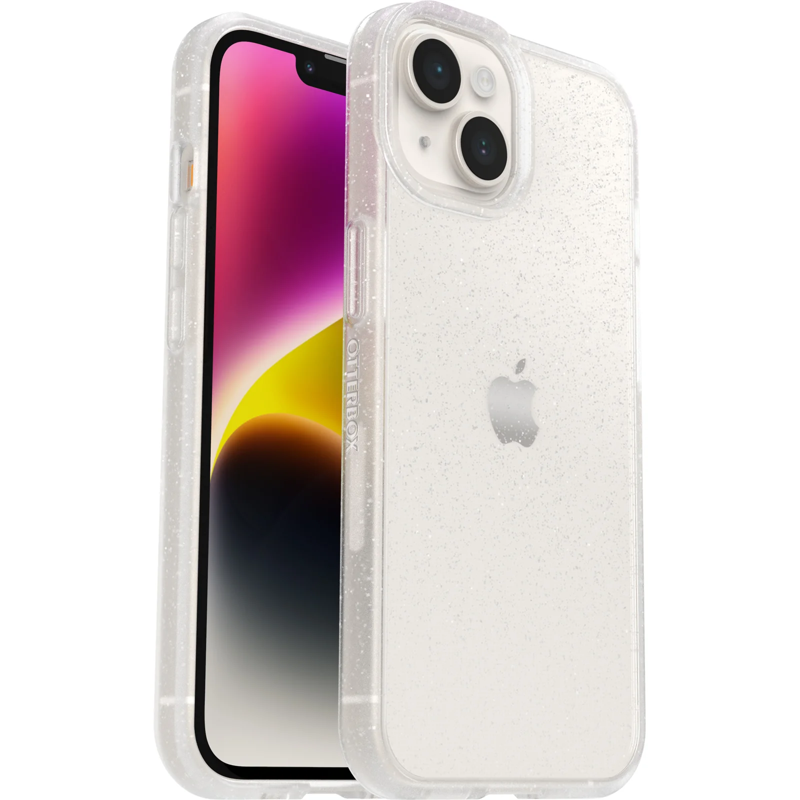 Funda para iPhone 14 React Clear Series de OtterBox - Stardust (Purpurina Transparente) - Image 4