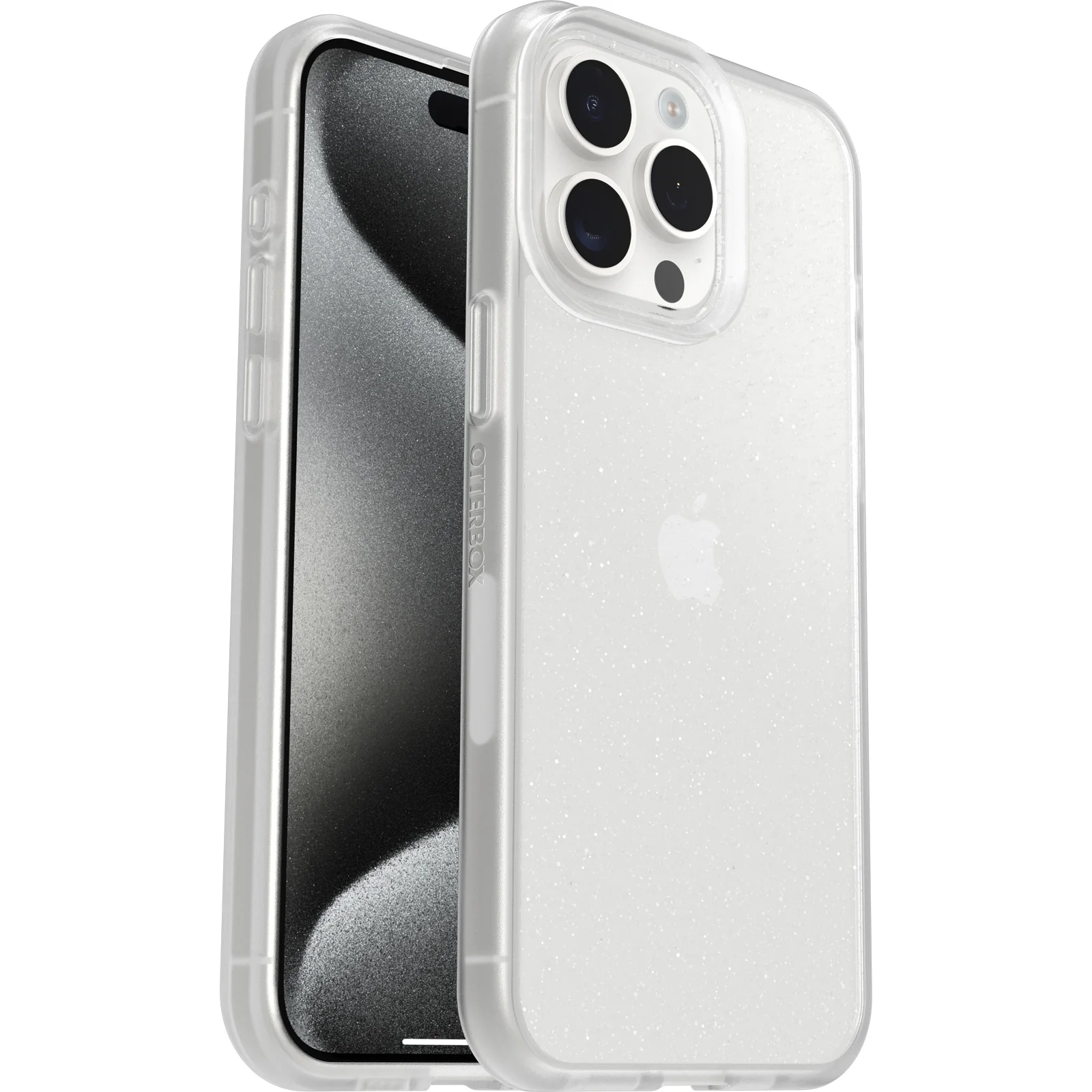 Funda para iPhone 15 Pro Max React Clear Series de OtterBox - Stardust (Purpurina Transparente) - Image 4