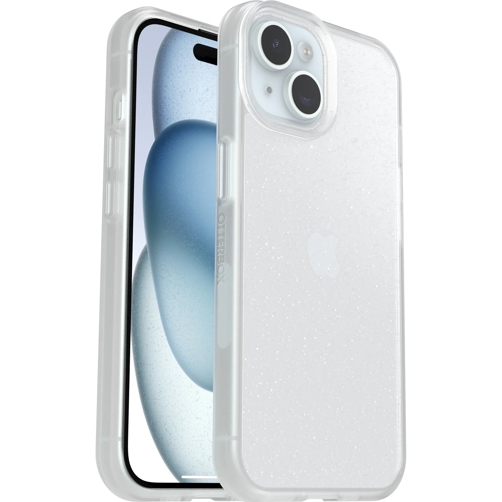 Funda para iPhone 15 React Clear Series de OtterBox - Stardust (Purpurina Transparente) - Image 4