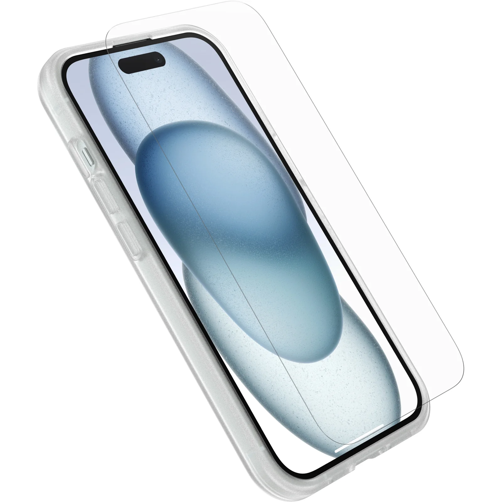 Funda para iPhone 15 React Series + Protector de pantalla OtterBox Glass de OtterBox - Clear (Transparente)