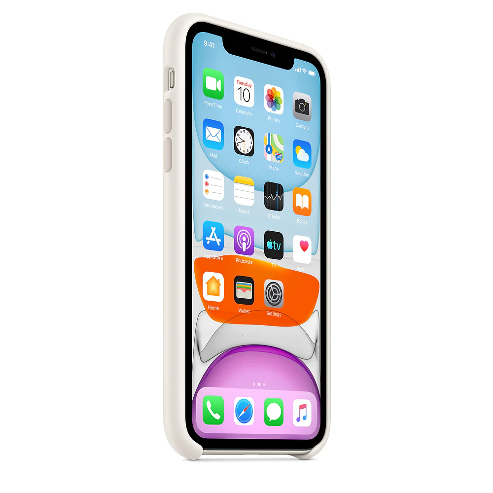 Funda para iPhone 11 de silicona - Blanco - Image 2