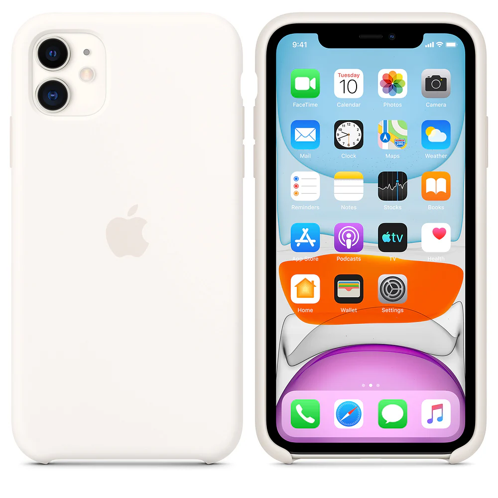 Funda para iPhone 11 de silicona - Blanco - Image 3