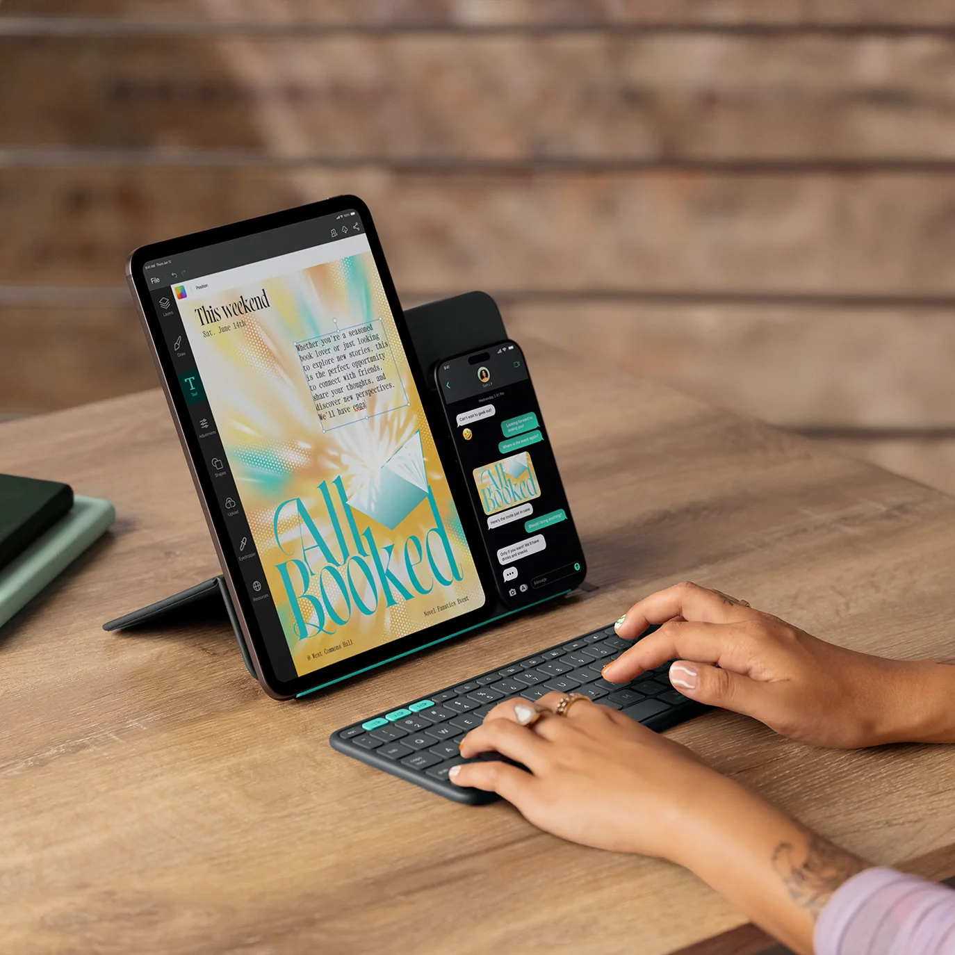 Funda con teclado para iPad Pro 13 pulgadas (M4) y iPad Air 13 pulgadas (M2/M3) Flip Folio de Logitech - Grafito - Image 6