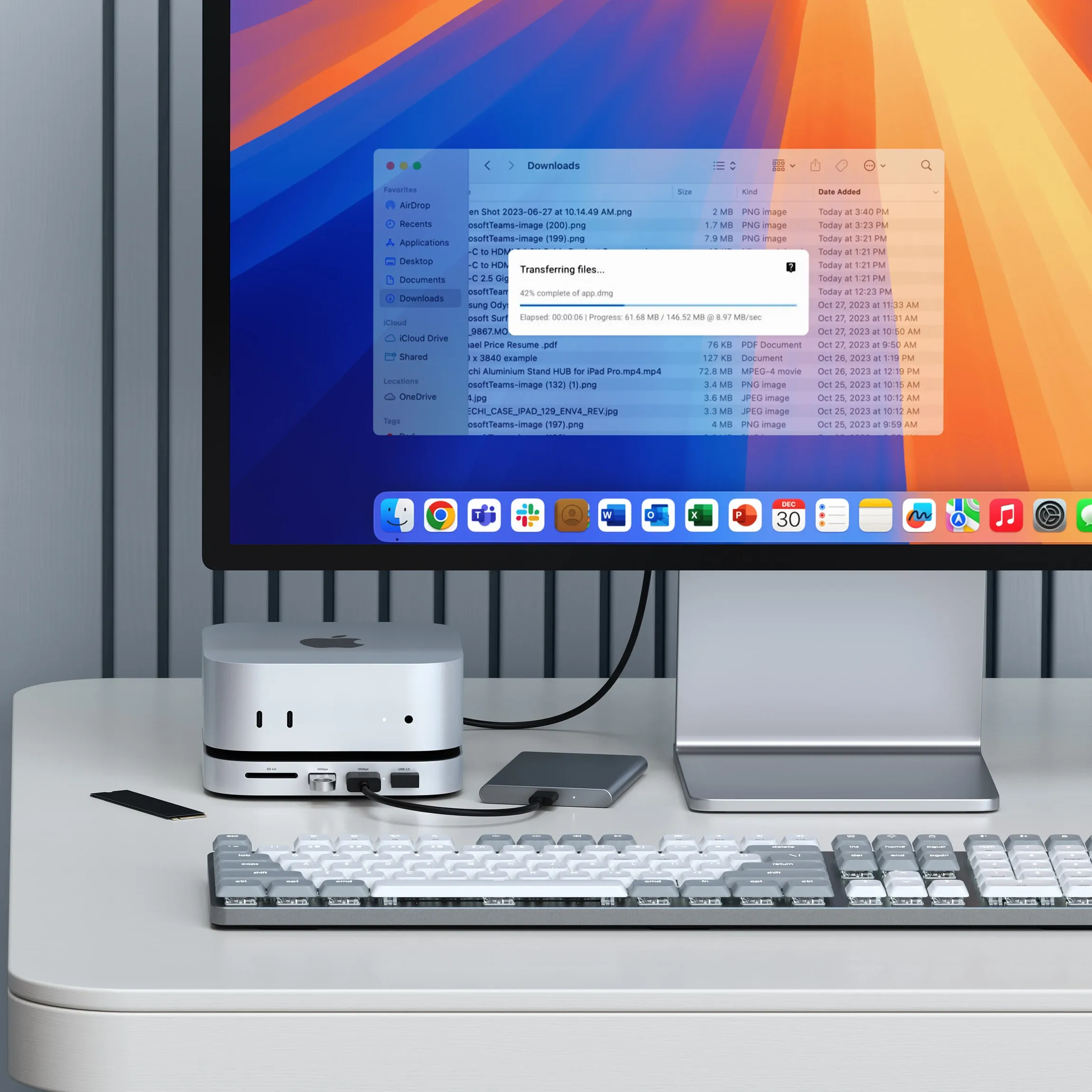 Hub para Mac mini (M4) con caja para disco SSD NVMe de Satechi - Image 5