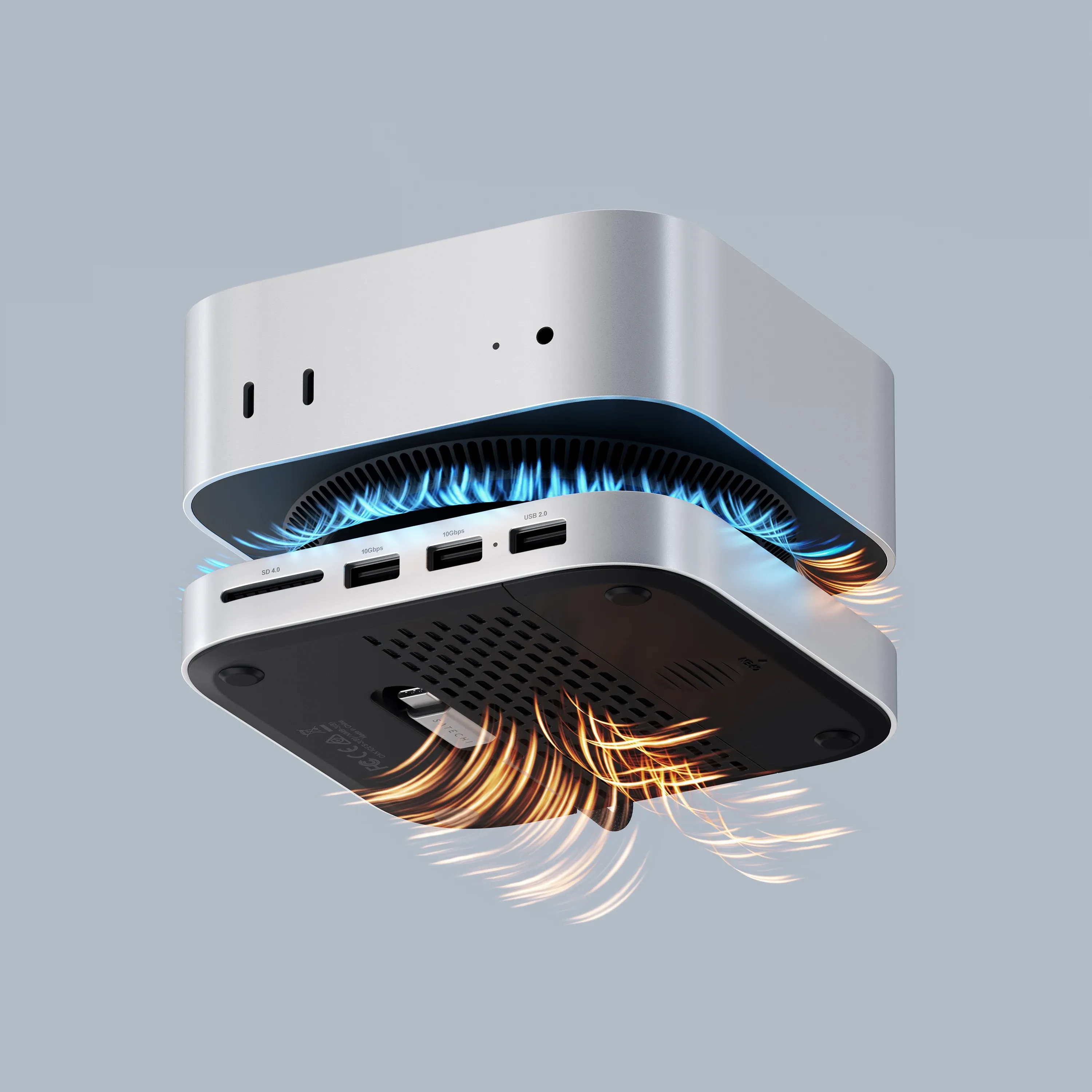 Hub para Mac mini (M4) con caja para disco SSD NVMe de Satechi - Image 6