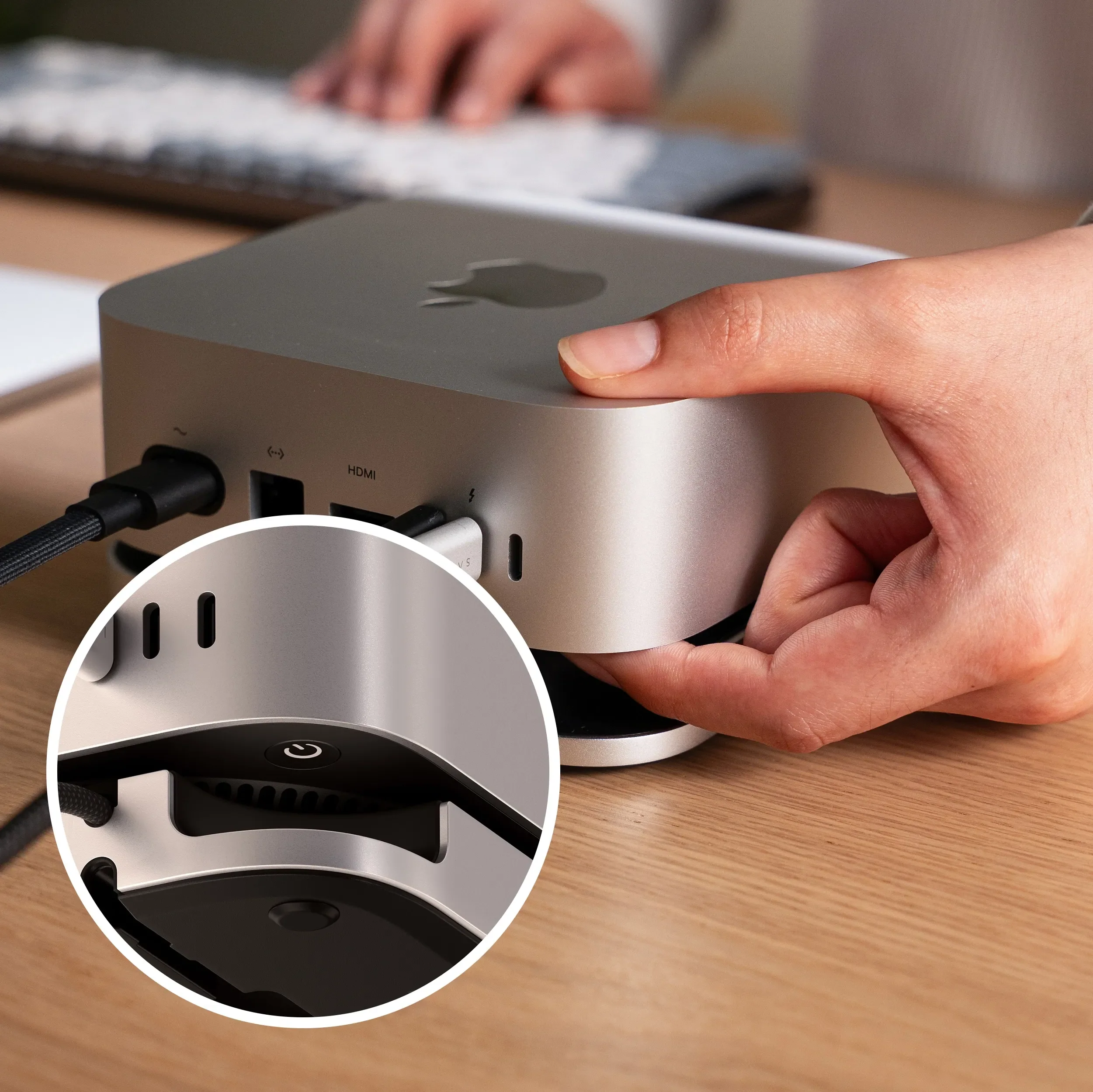 Hub para Mac mini (M4) con caja para disco SSD NVMe de Satechi - Image 7