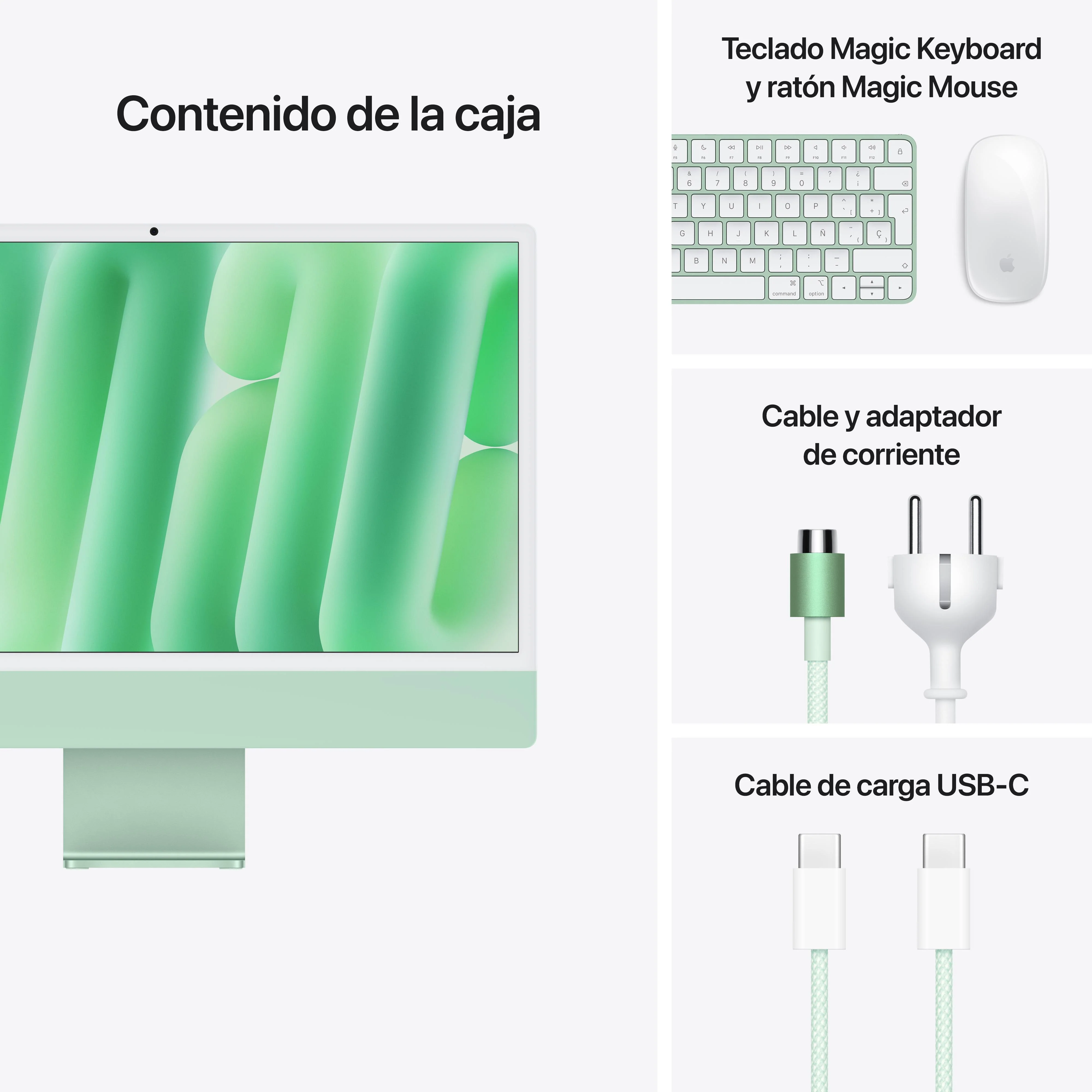 iMac con pantalla Retina 4,5K de 24 pulgadas: Chip M4 de Apple con CPU de 8 nĂșcleos y GPU de 8 nĂșcleos, 256 GB SSD - Verde - Image 9