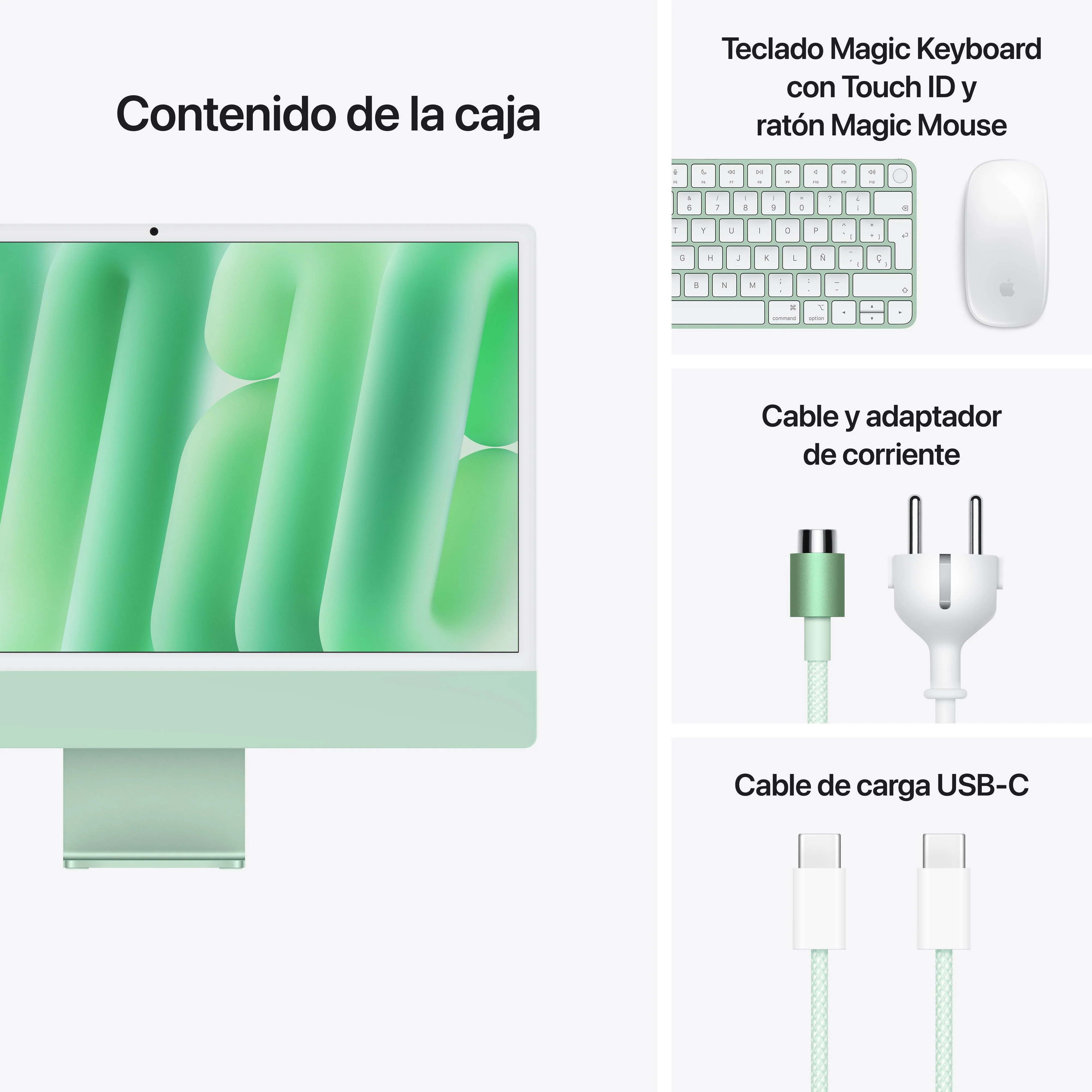 iMac con pantalla Retina 4,5K de 24 pulgadas: Chip M4 de Apple con CPU de 10 nĂșcleos y GPU de 10 nĂșcleos, 512 GB SSD - Verde - Image 9
