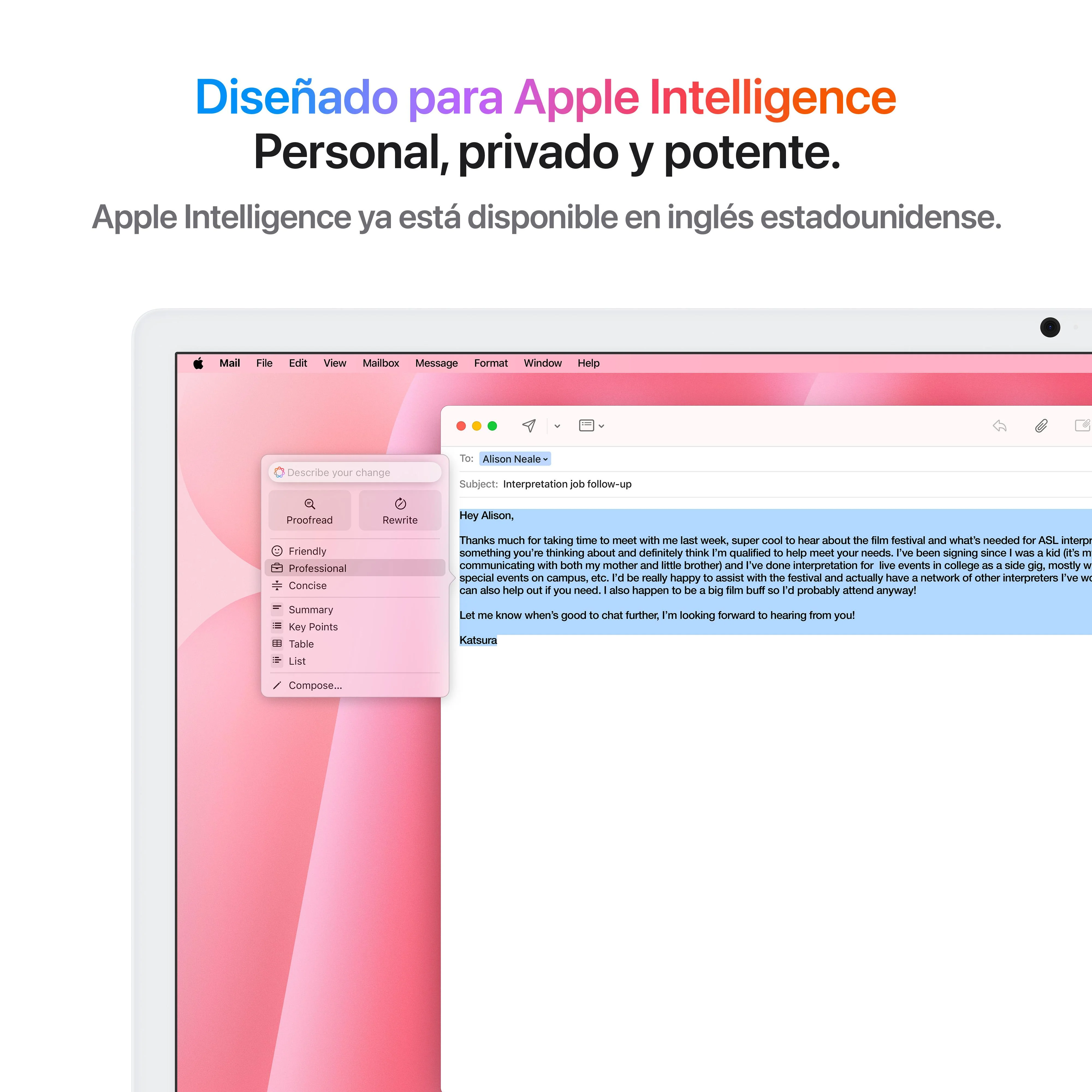 iMac con pantalla Retina 4,5K de 24 pulgadas: Chip M4 de Apple con CPU de 10 nĂșcleos y GPU de 10 nĂșcleos, 256 GB SSD - Rosa - Image 5