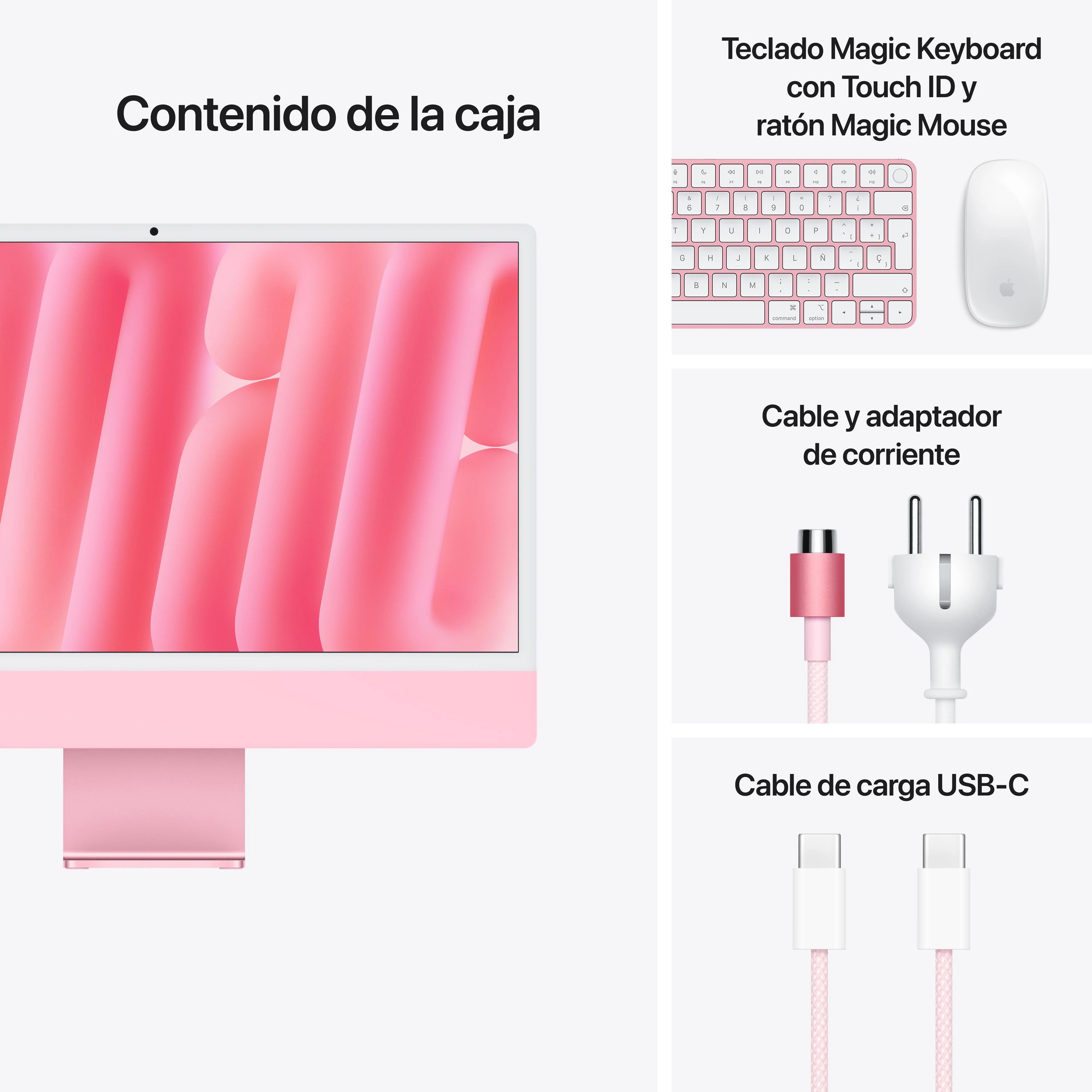 iMac con pantalla Retina 4,5K de 24 pulgadas: Chip M4 de Apple con CPU de 10 nĂșcleos y GPU de 10 nĂșcleos, 256 GB SSD - Rosa - Image 9